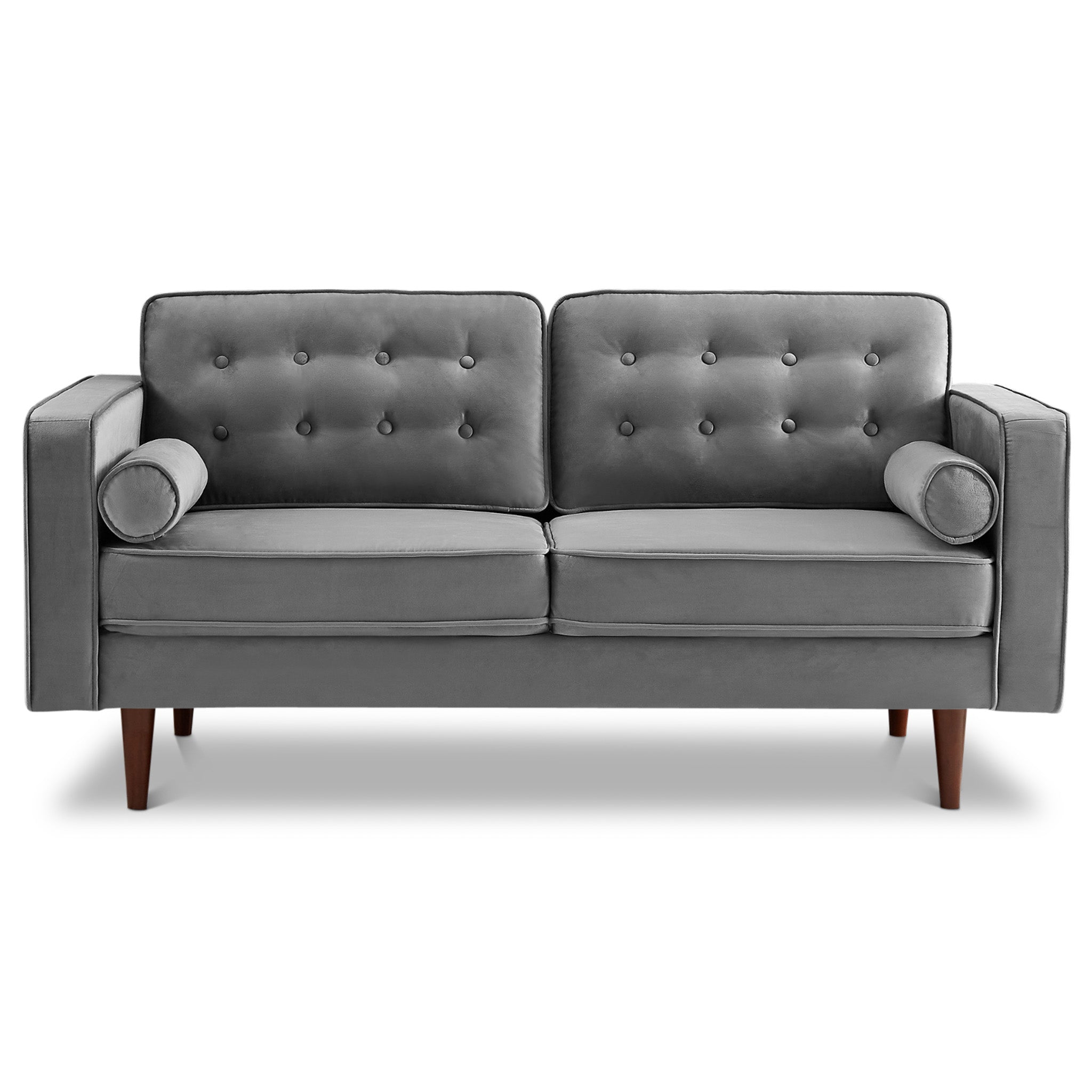 Kirby Loveseat Grey Velvet