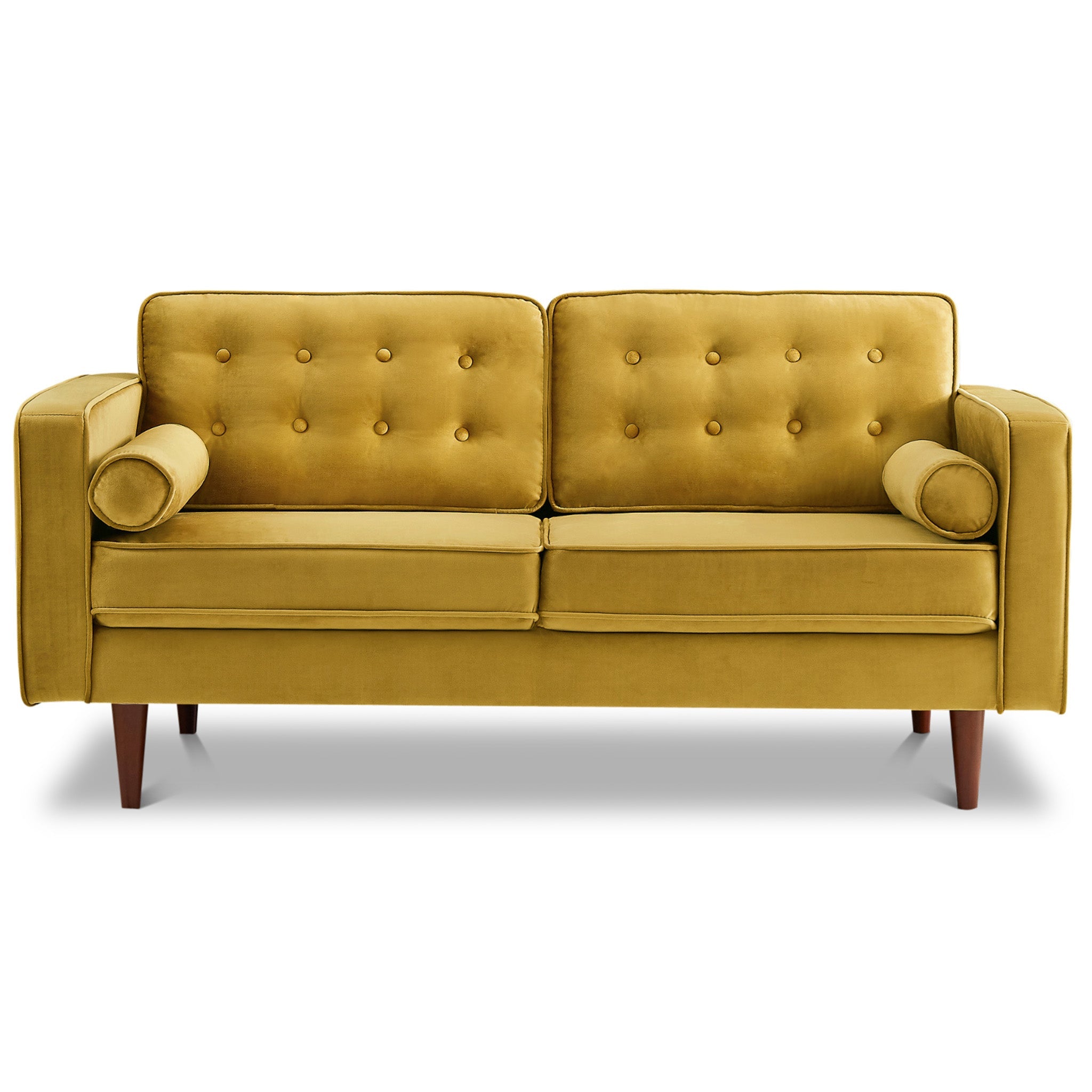 Kirby Loveseat Gold Velvet