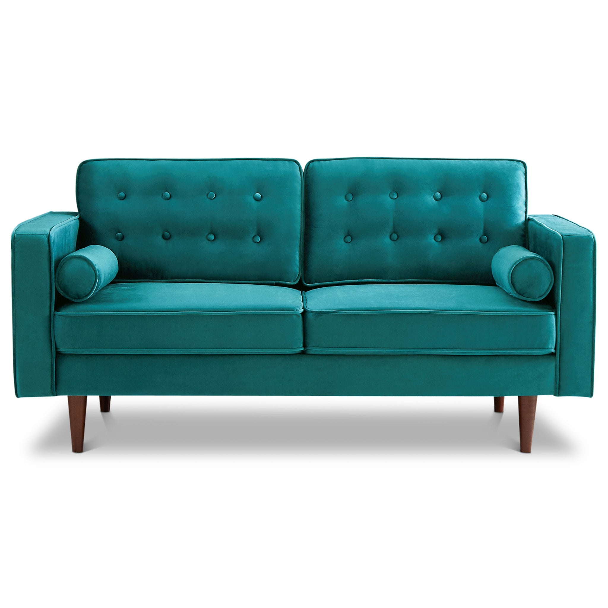 Kirby Loveseat Teal Velvet