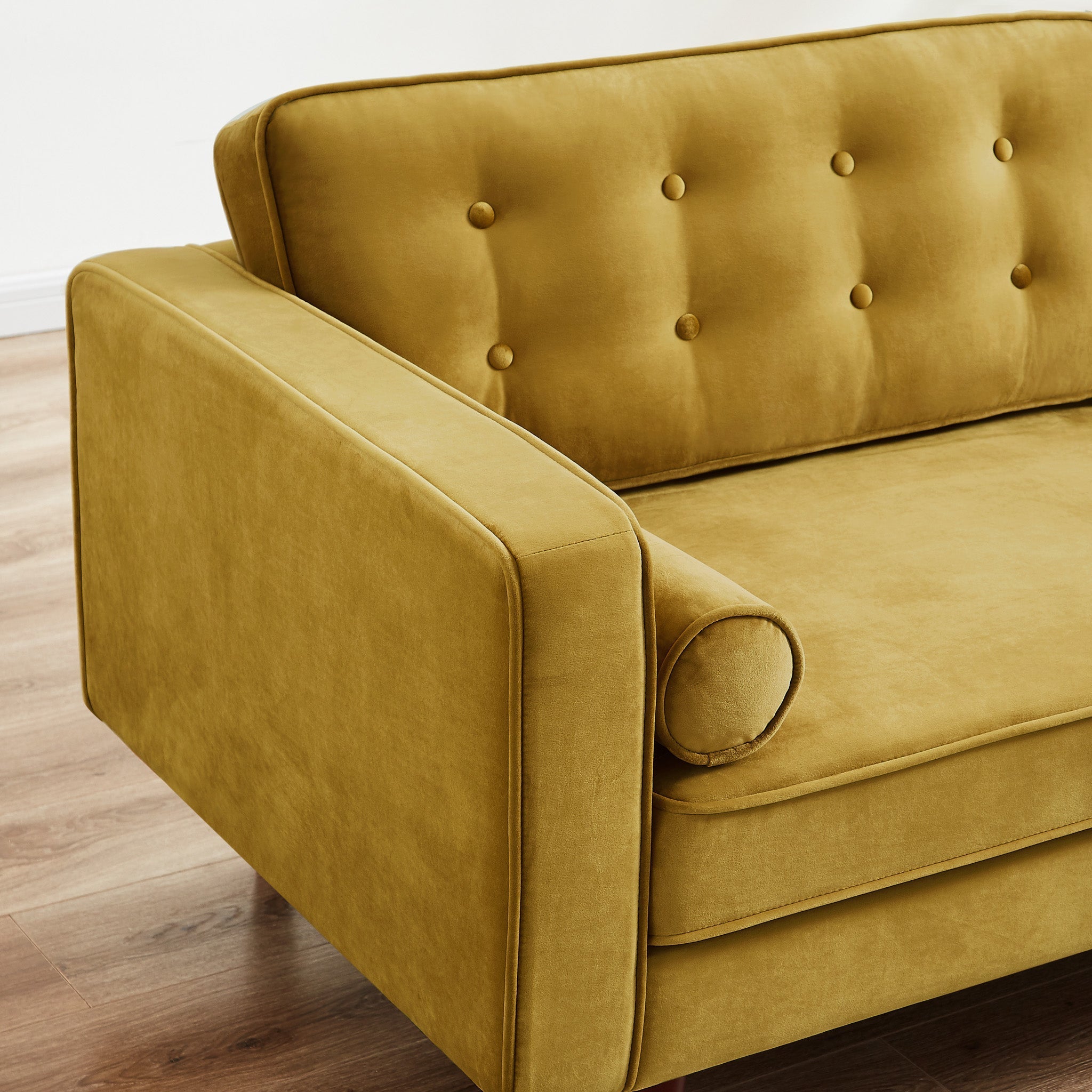 Kirby Loveseat Gold Velvet