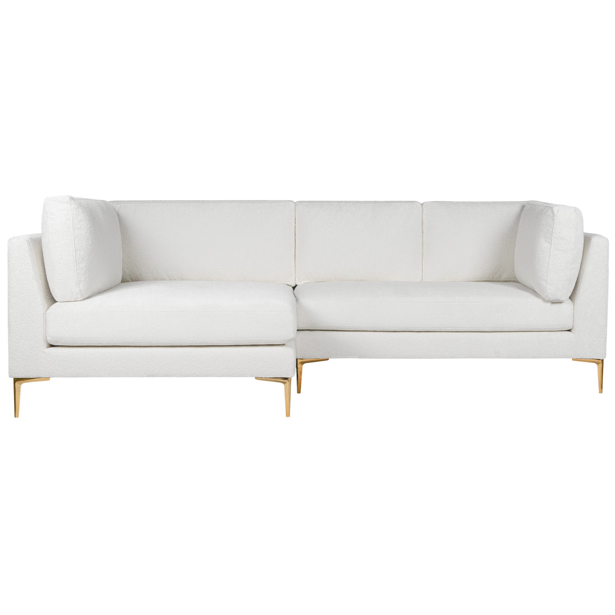 Chamberlain Sectional Sofa Left Chaise Beige Boucle