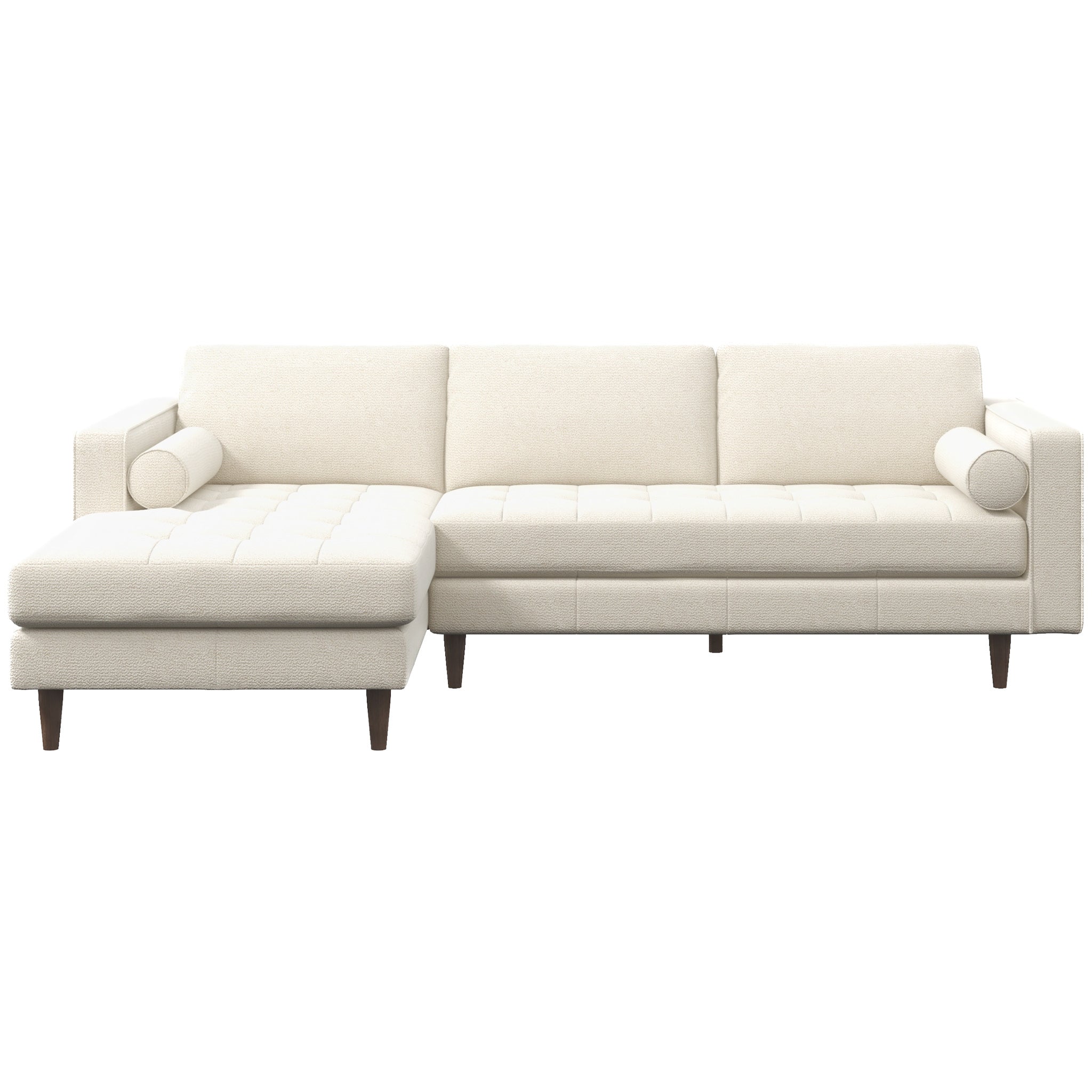 Daphne Cream Boucle L Shape Sectional Sofa Left Facing