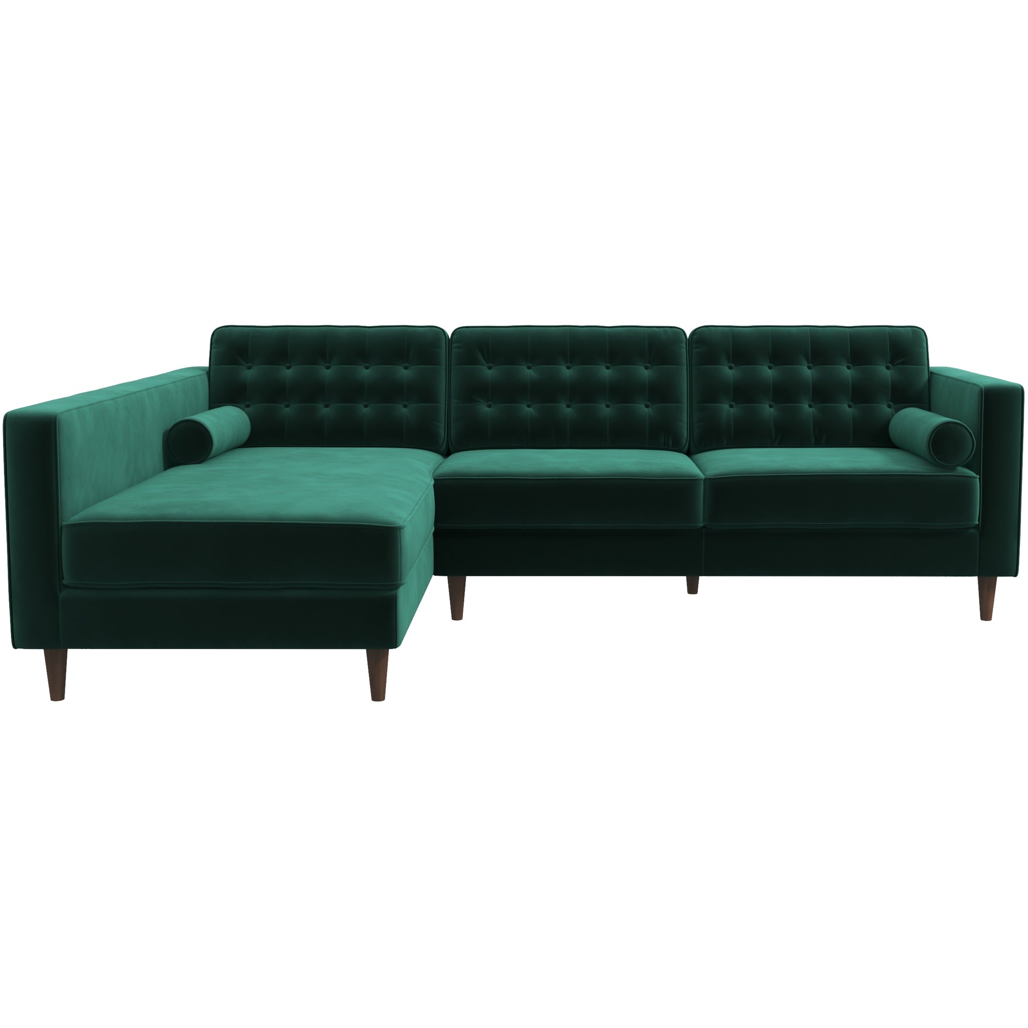 Olson Sectional Sofa Green Left Chaise