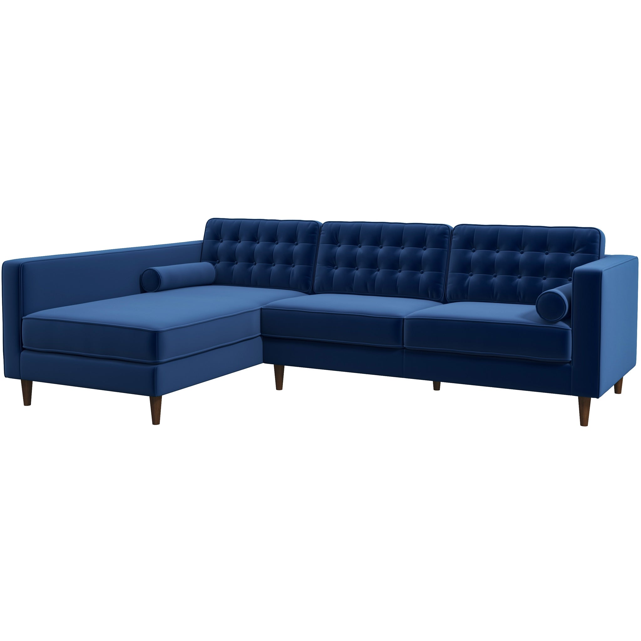 Olson Sectional Sofa Midnight Blue Left Chaise