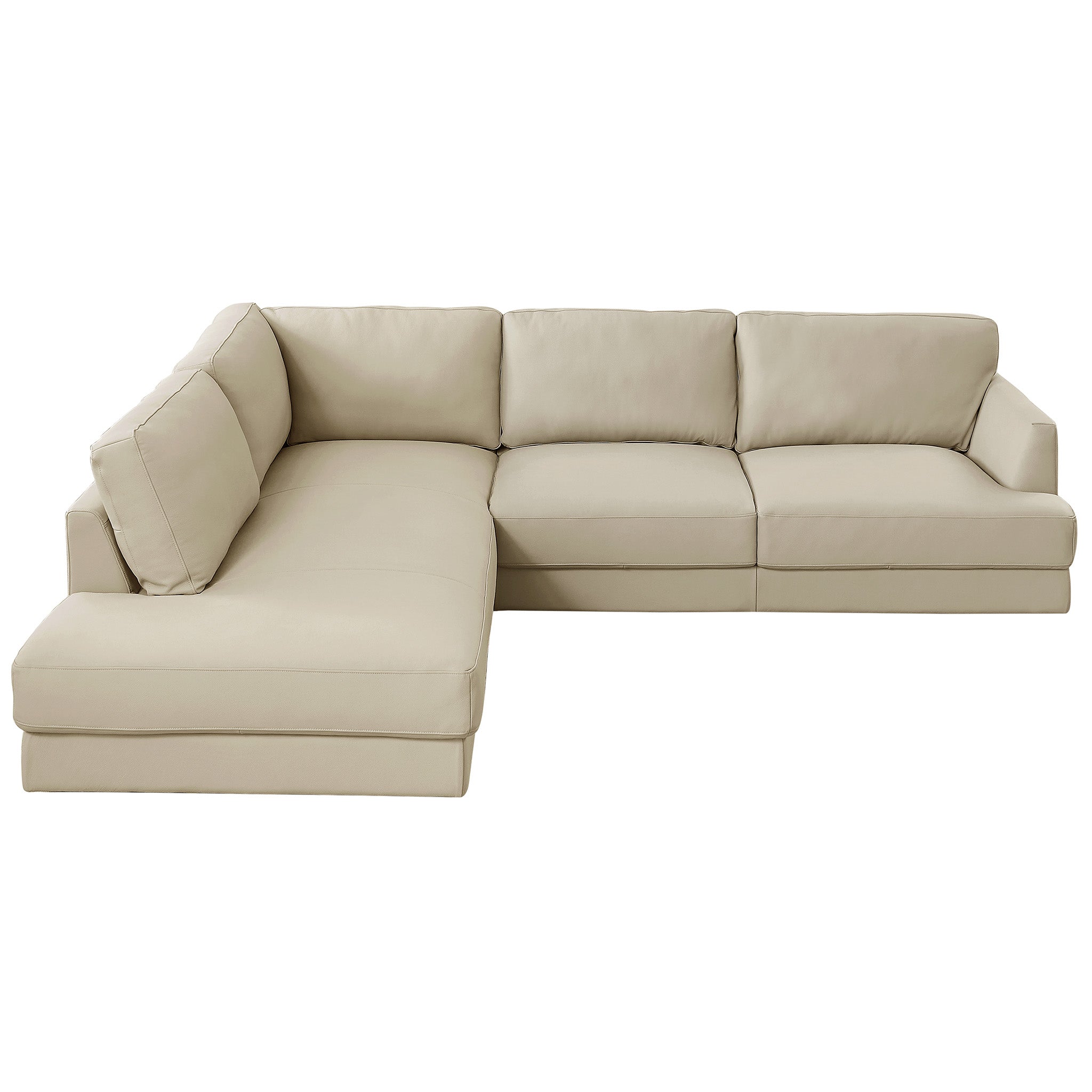 Glendale Sectional Left Cream Leather