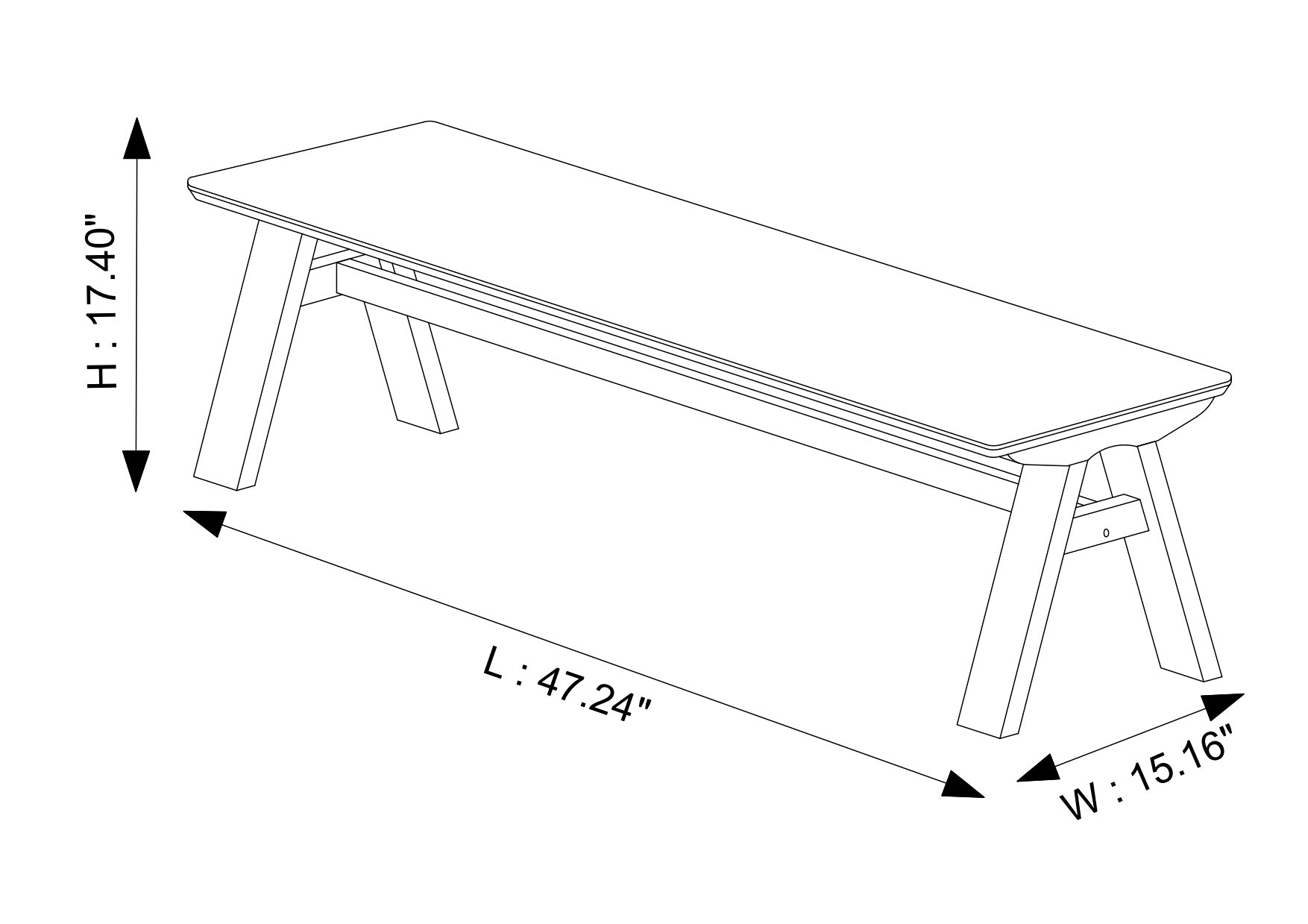 Lena Dining set with 2 Benches