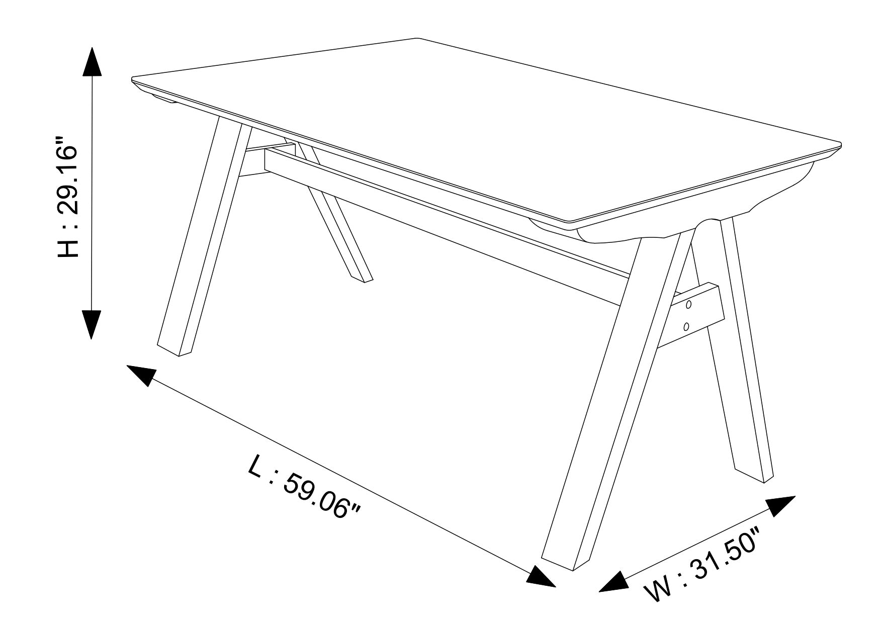 Lena Dining set with 2 Benches