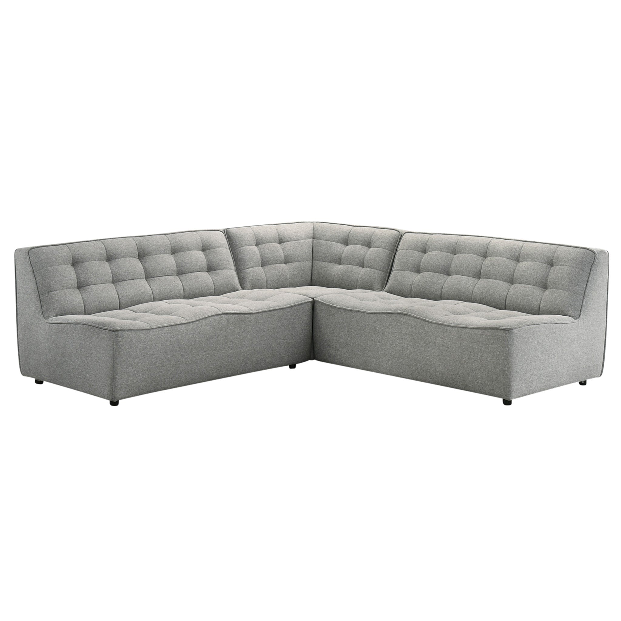 Linden Modular Corner Sofa Light Gray Linen