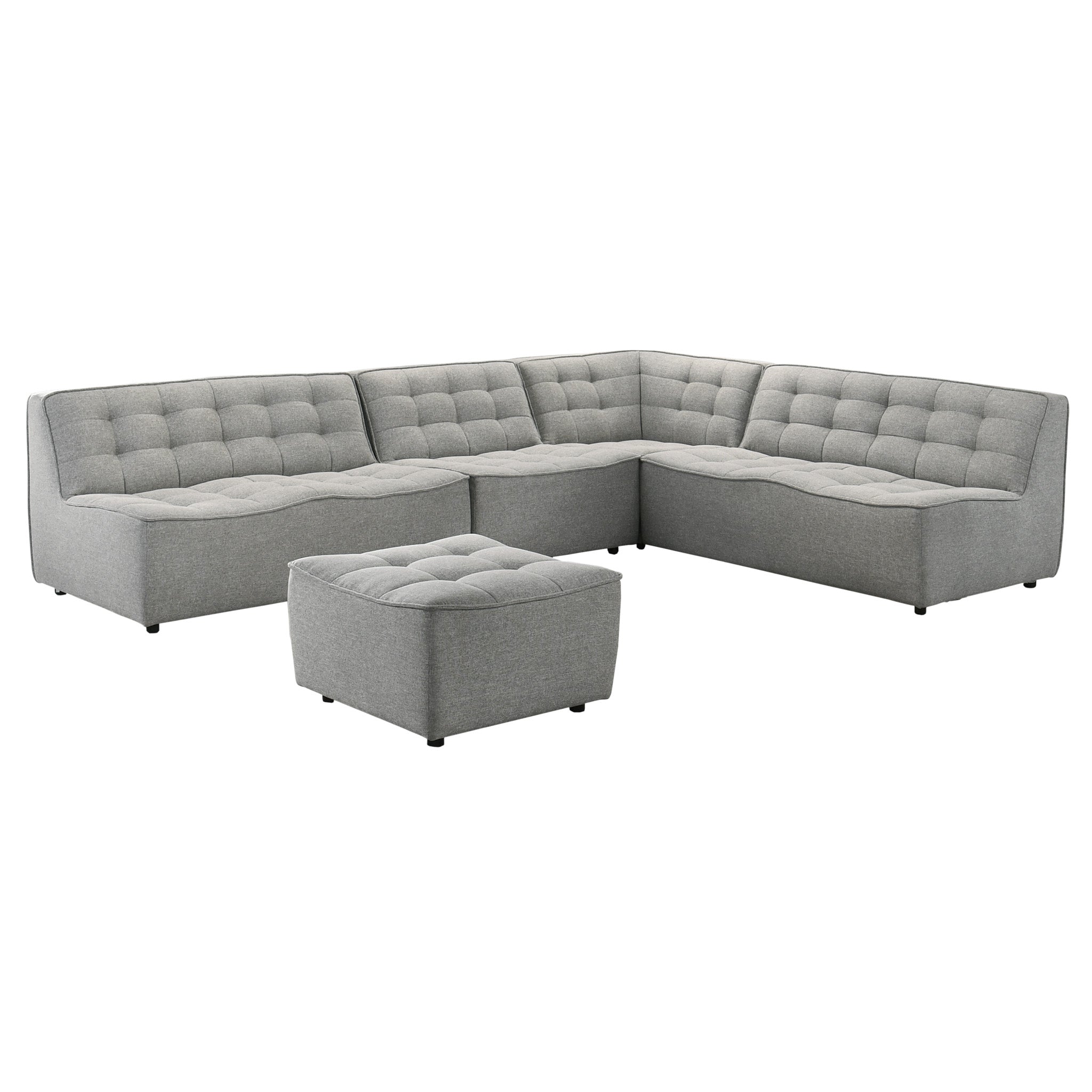 Linden Modular Corner Sofa Light Gray Linen