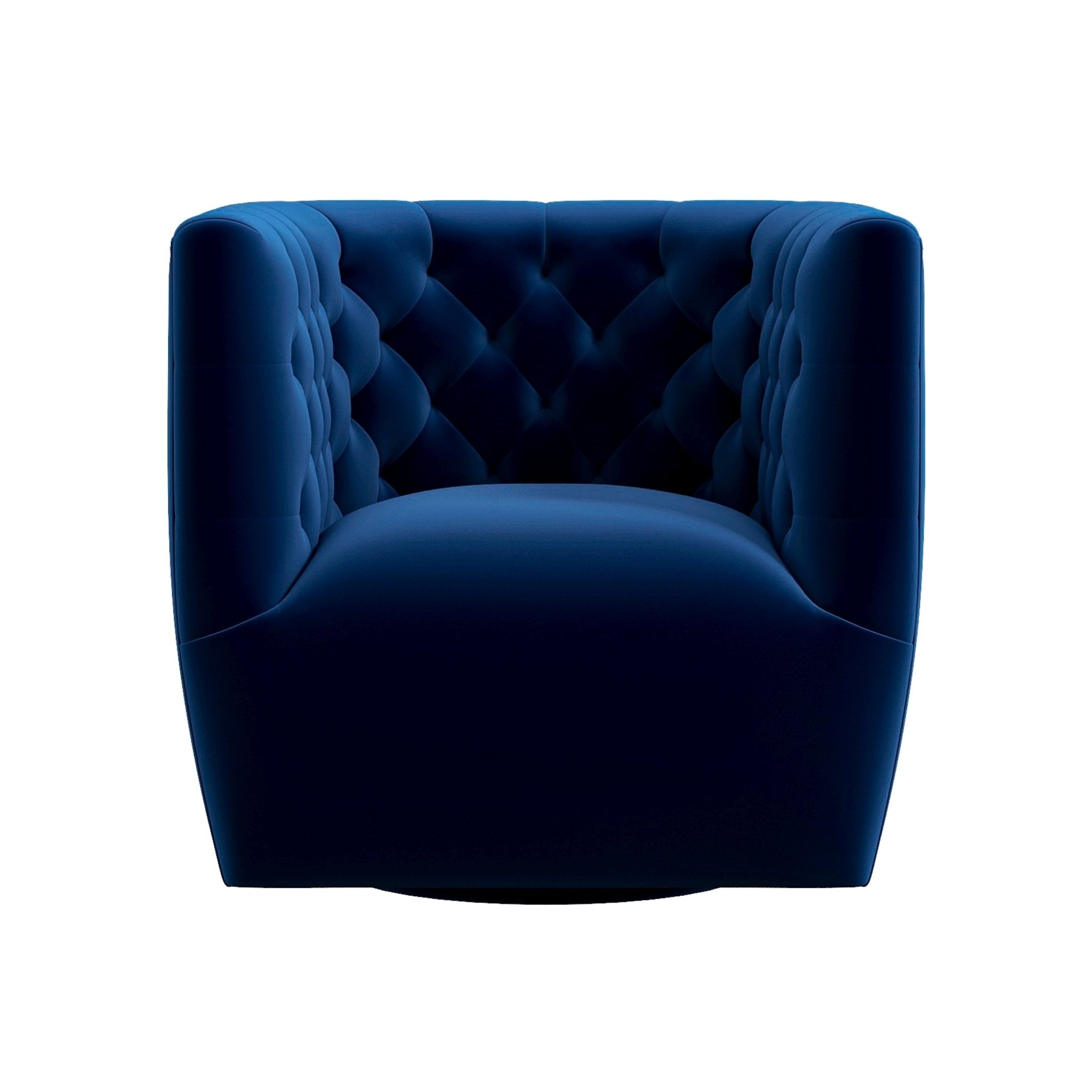 Lotte Swivel Chair Blue Velvet