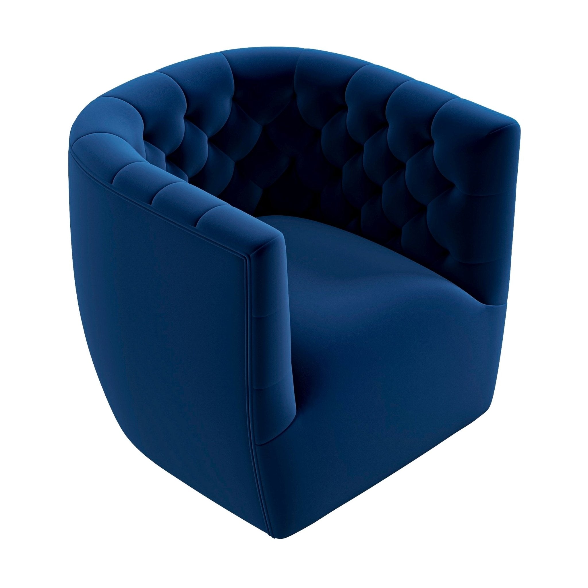 Lotte Swivel Chair Blue Velvet