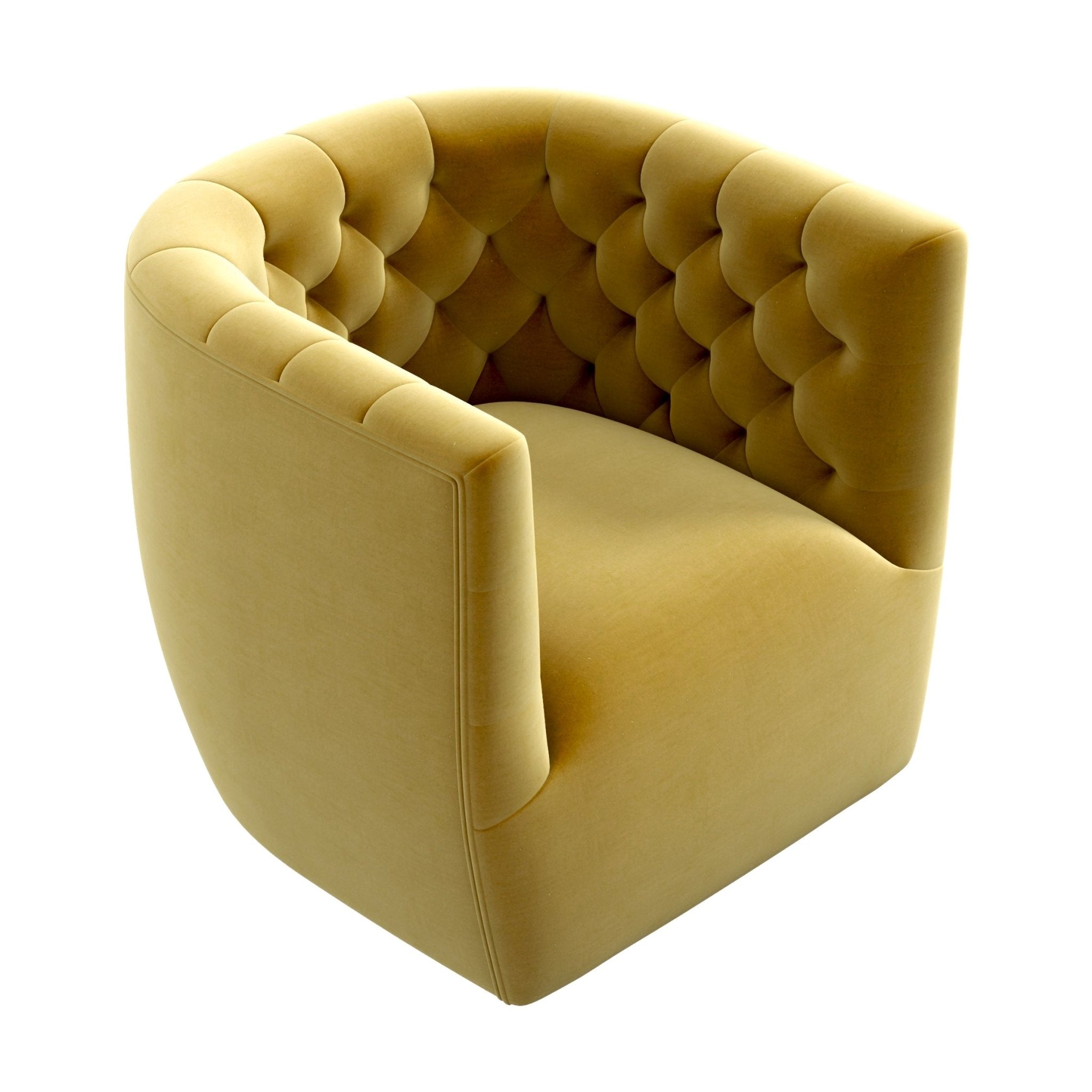 Lotte Swivel Chair Gold Velvet