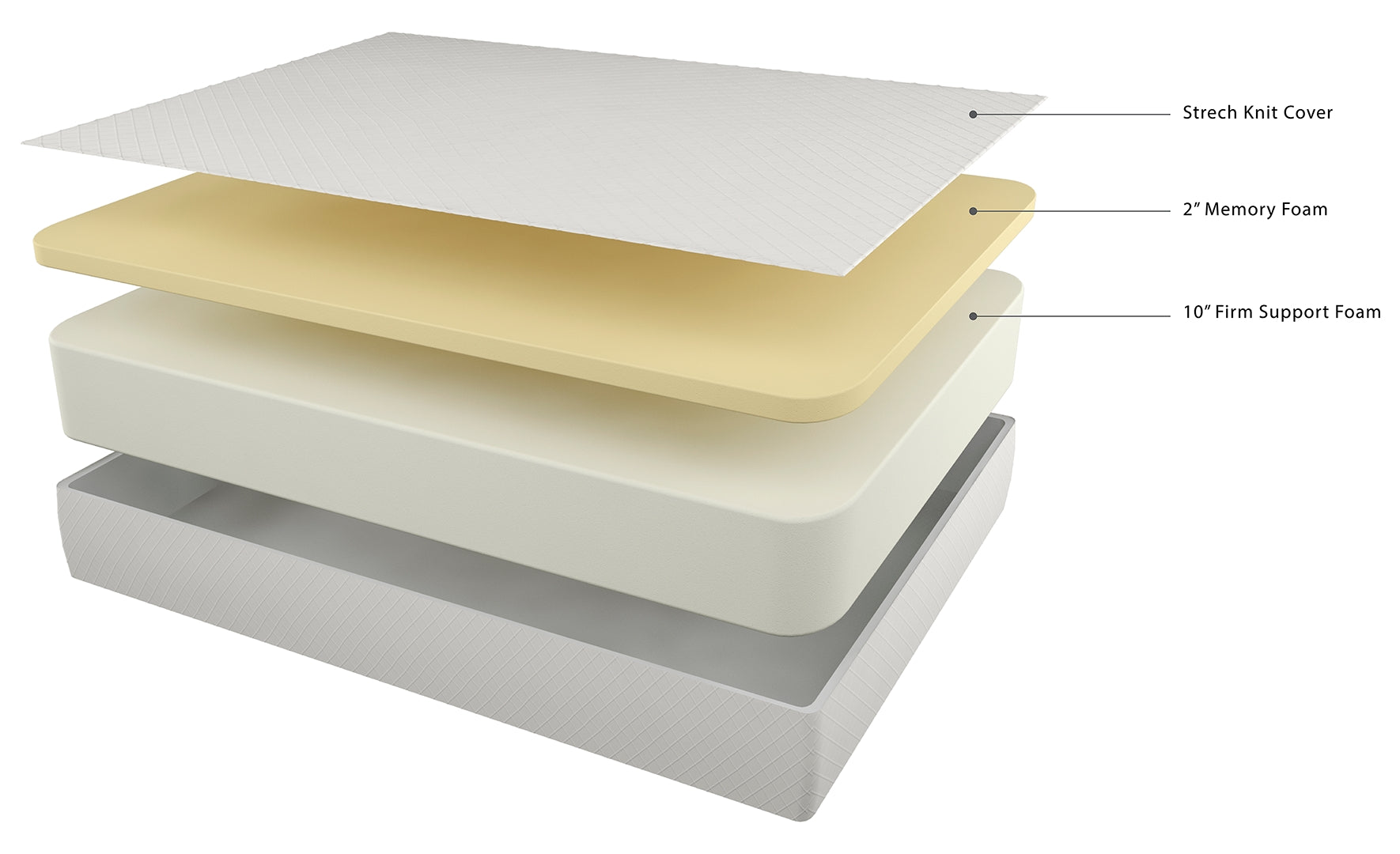 Chime 12 Inch Memory Foam King Mattress in a Box