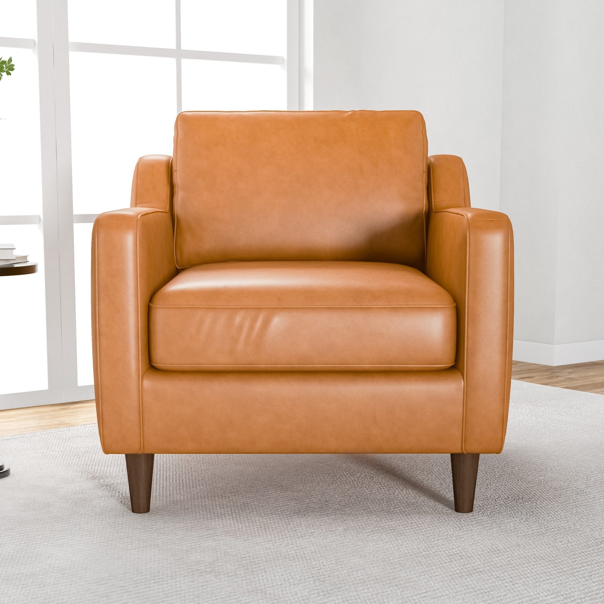 Manhattan Leather Lounge Chair Tan