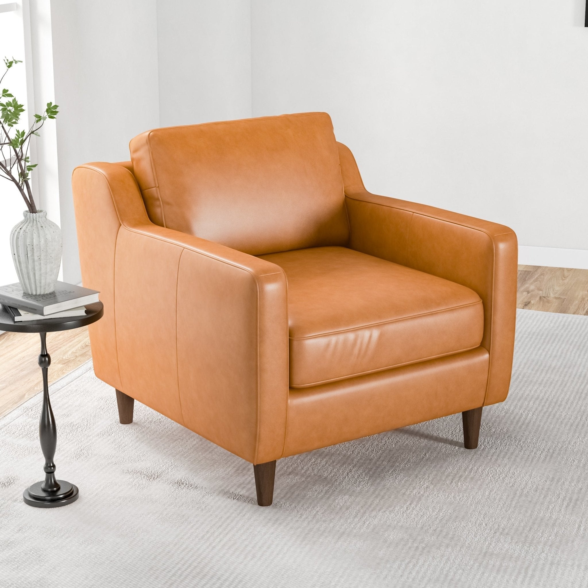 Manhattan Leather Lounge Chair Tan