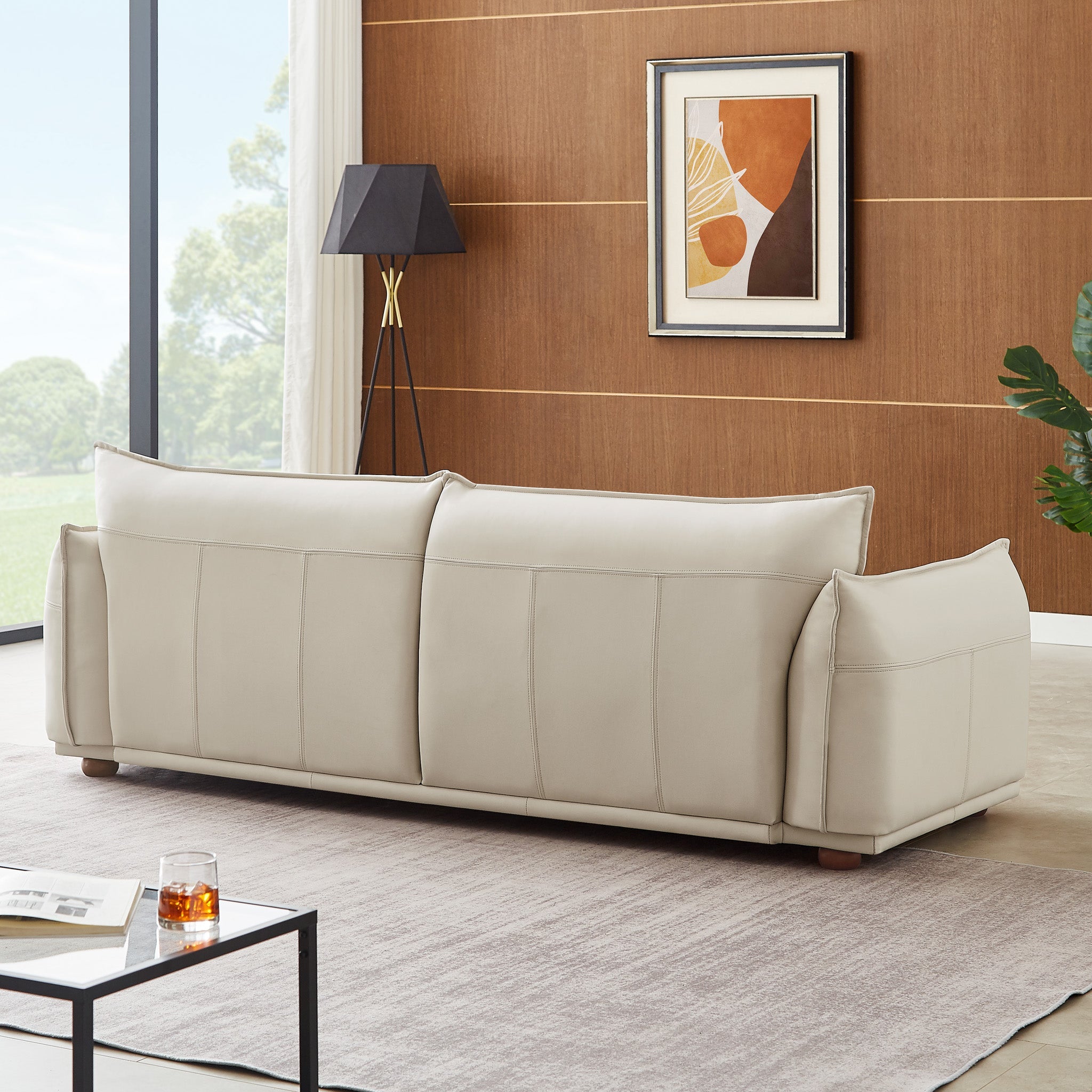 Mansfield Cream Leather Sofa