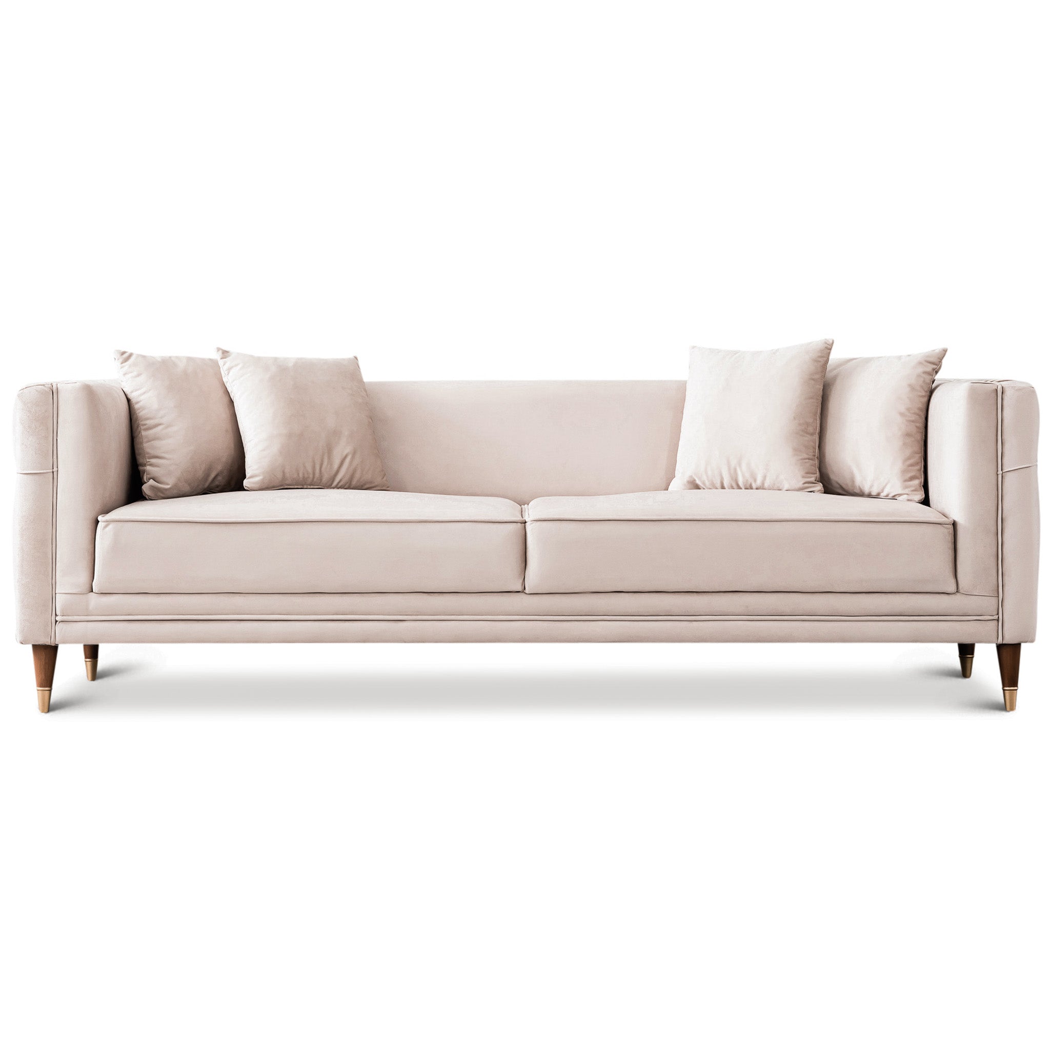 Mara Sofa Light Cream Velvet