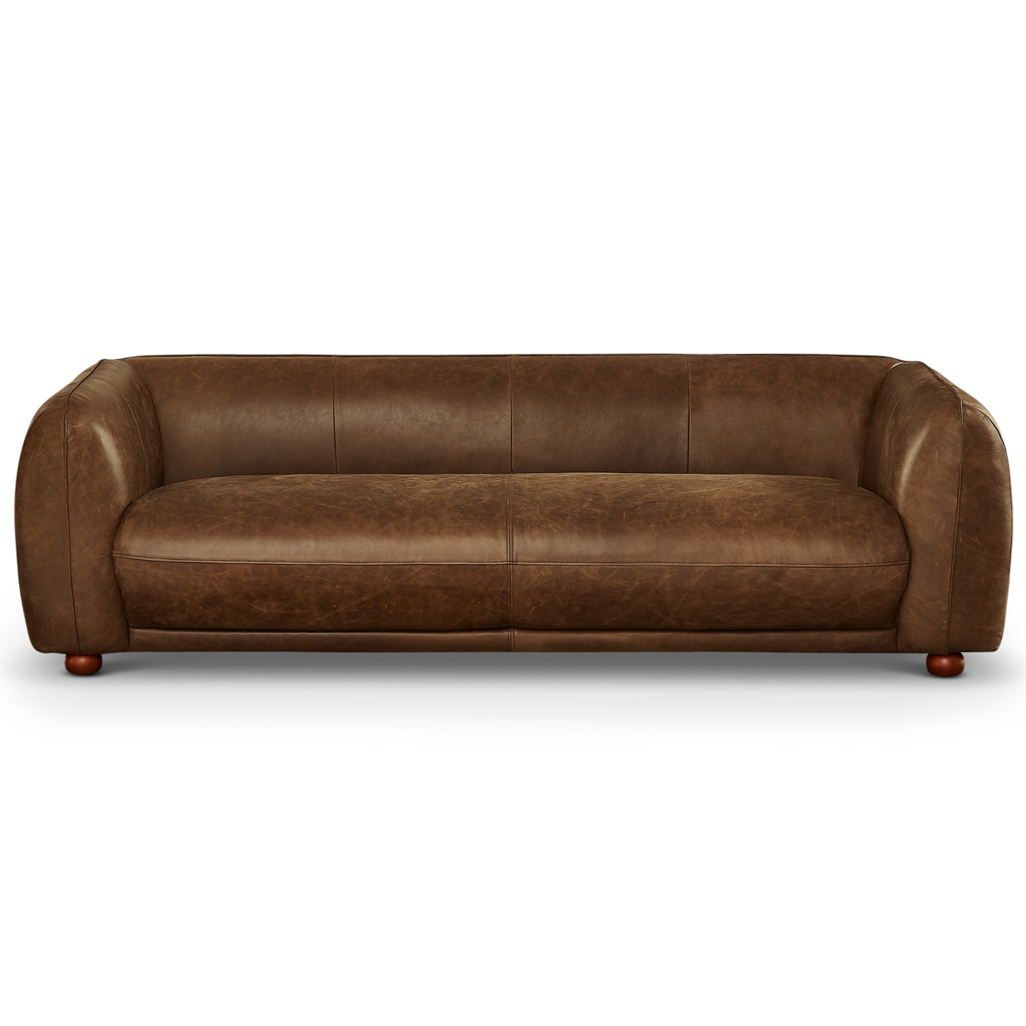 Miller Brown Leather Sofa