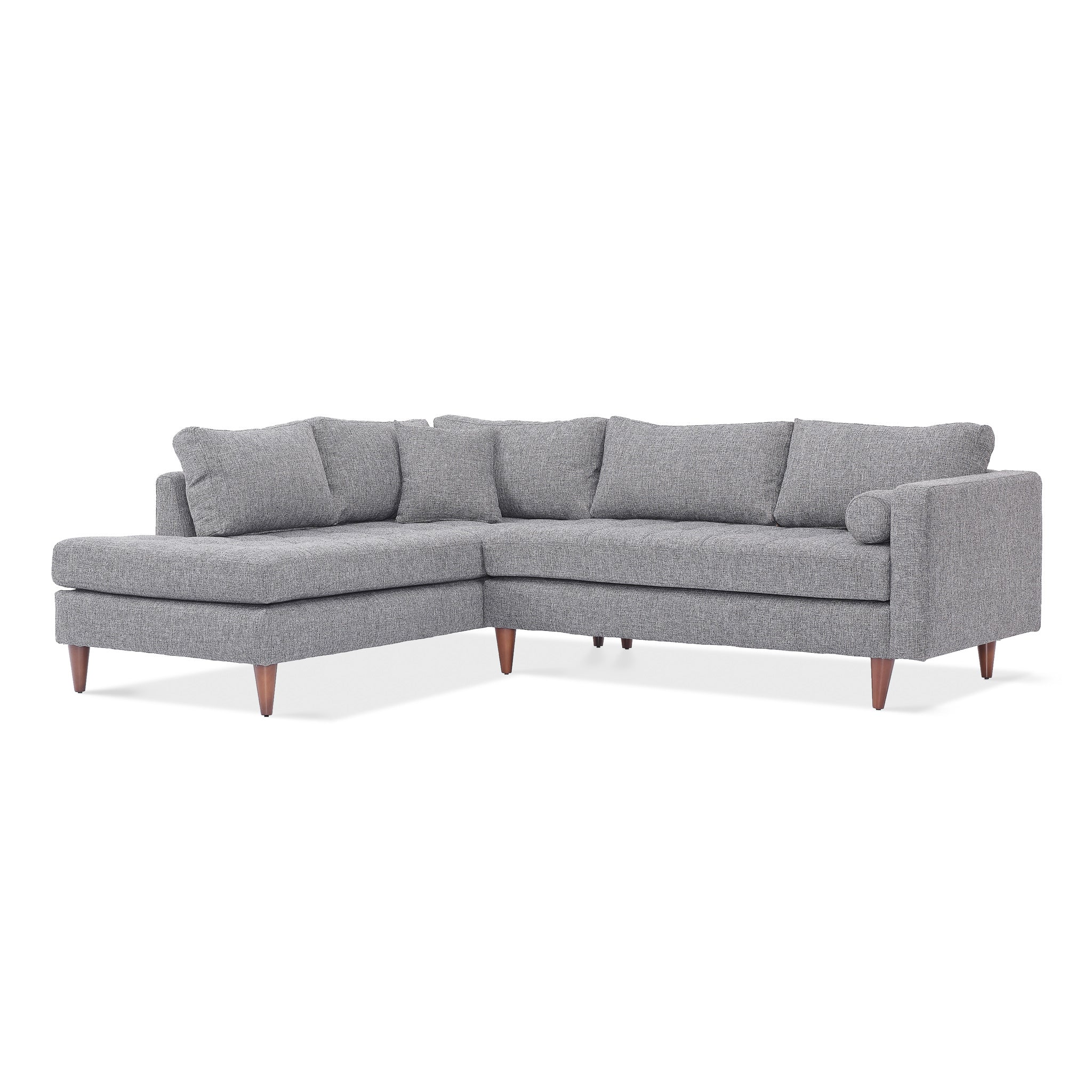 Minnesota Sectional Sofa Light Grey Left Facing Chaise