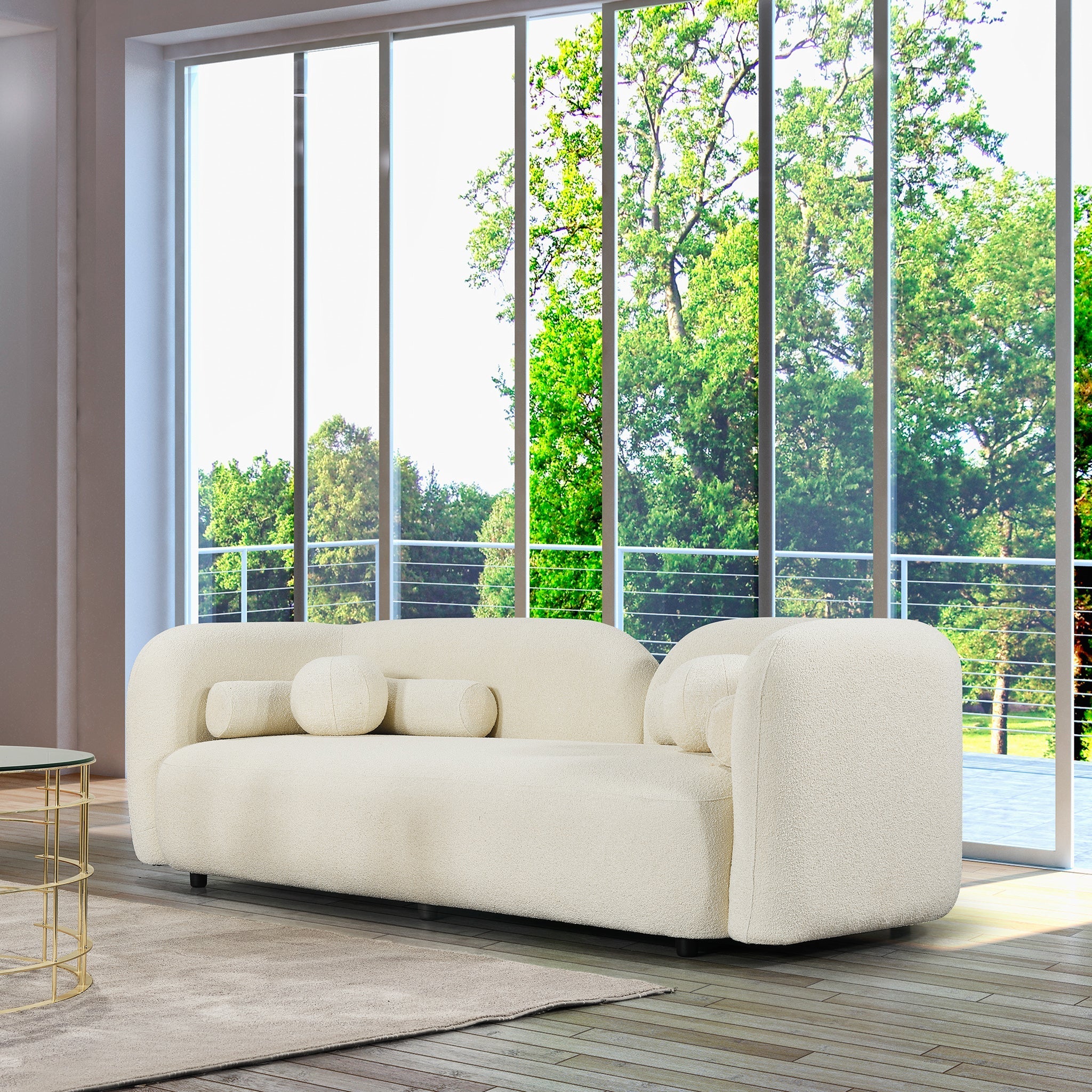 Bodrum Sofa Ivory Boucle