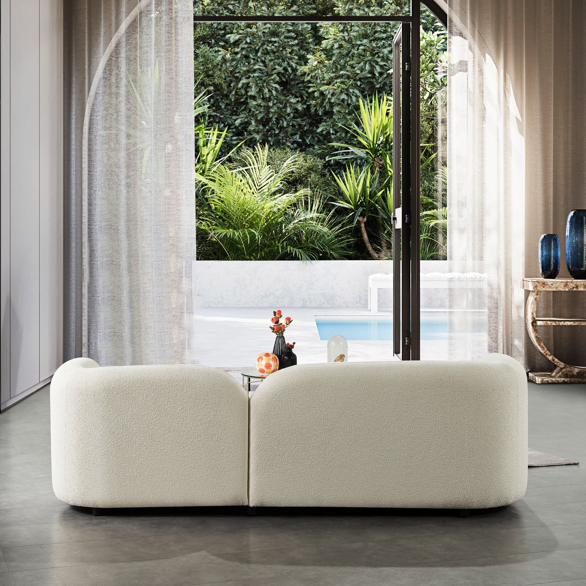 Bodrum Sofa Ivory Boucle