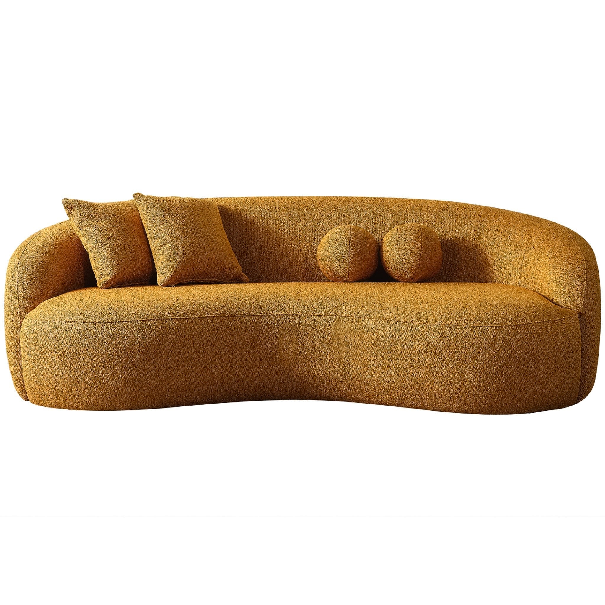 Blair Curvy Gold Boucle Couch