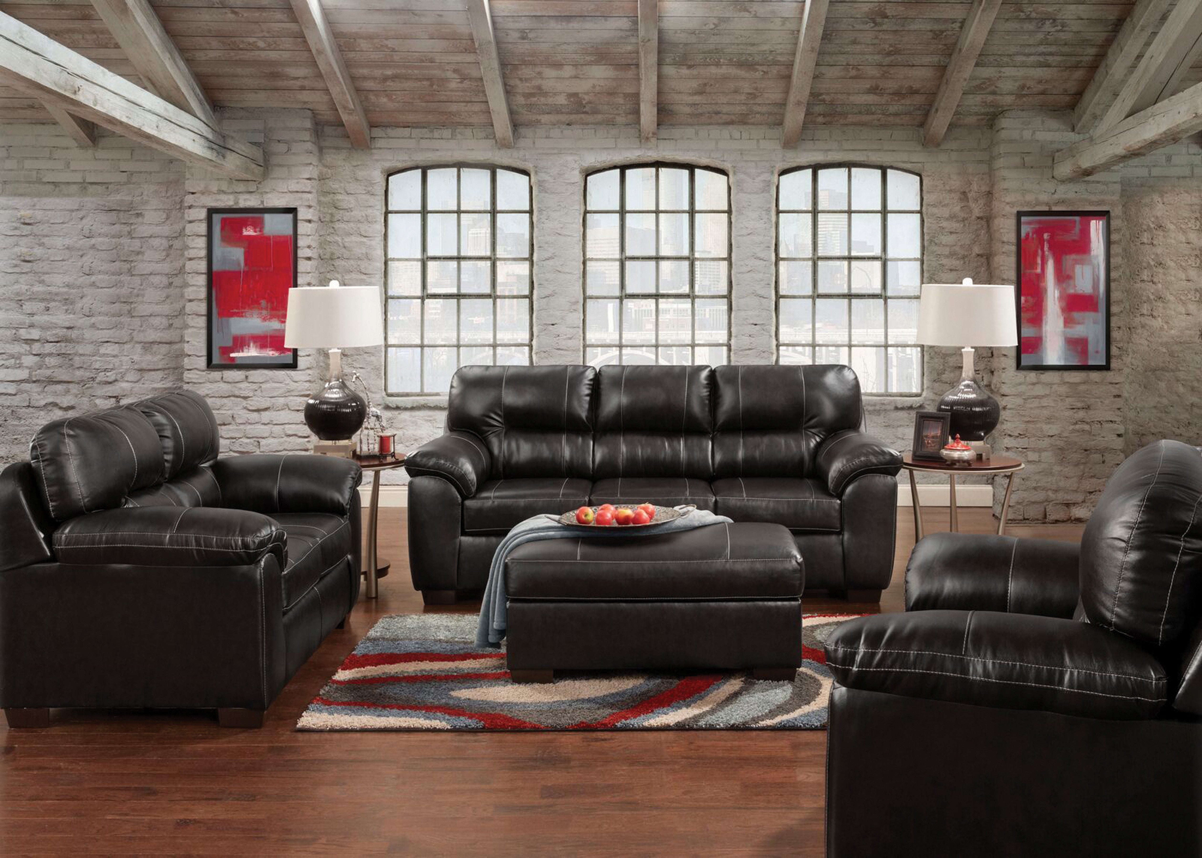 Larentia Living Room Set, Sofa Loveseat Armchair Ottoman