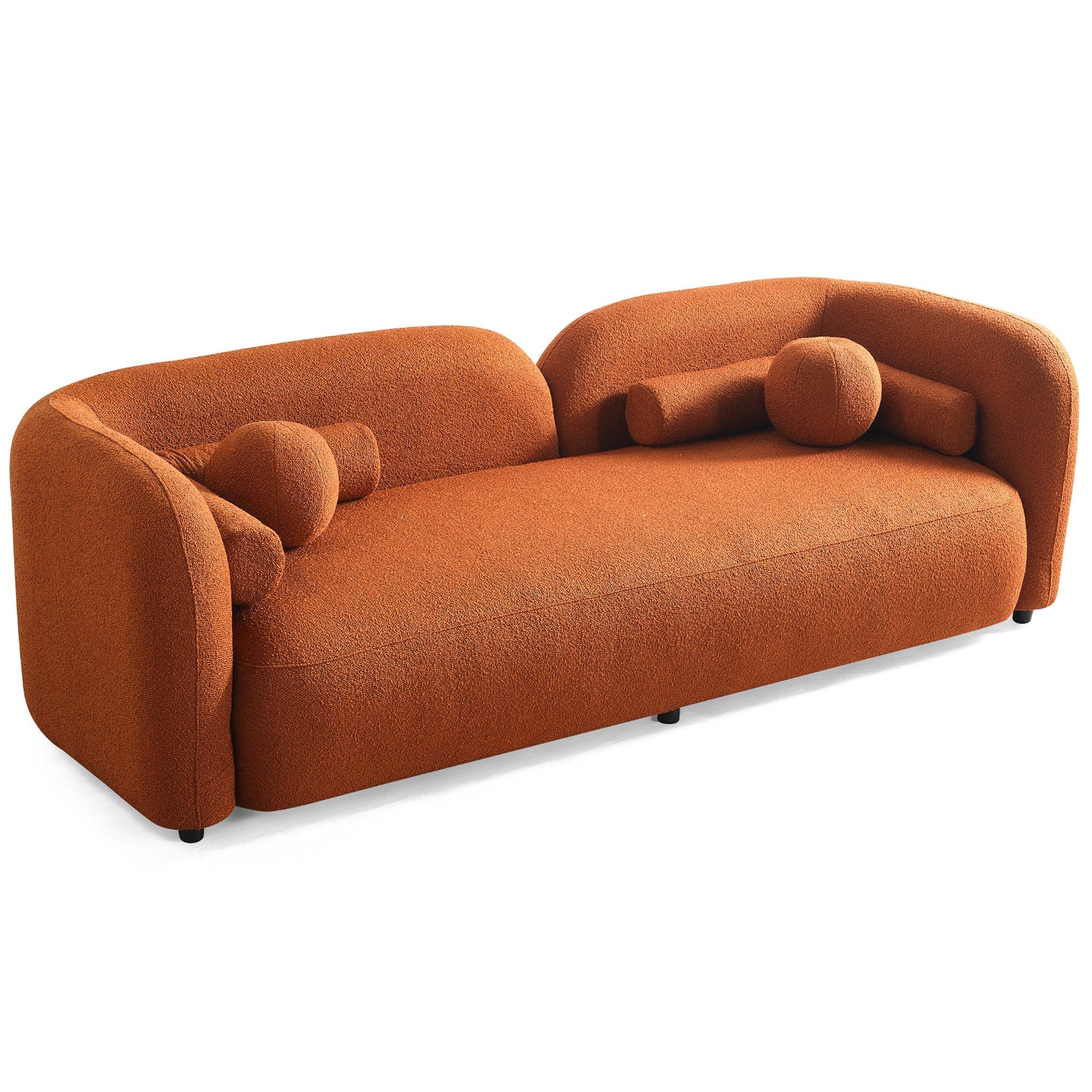 Bodrum Sofa Burnt Orange Boucle