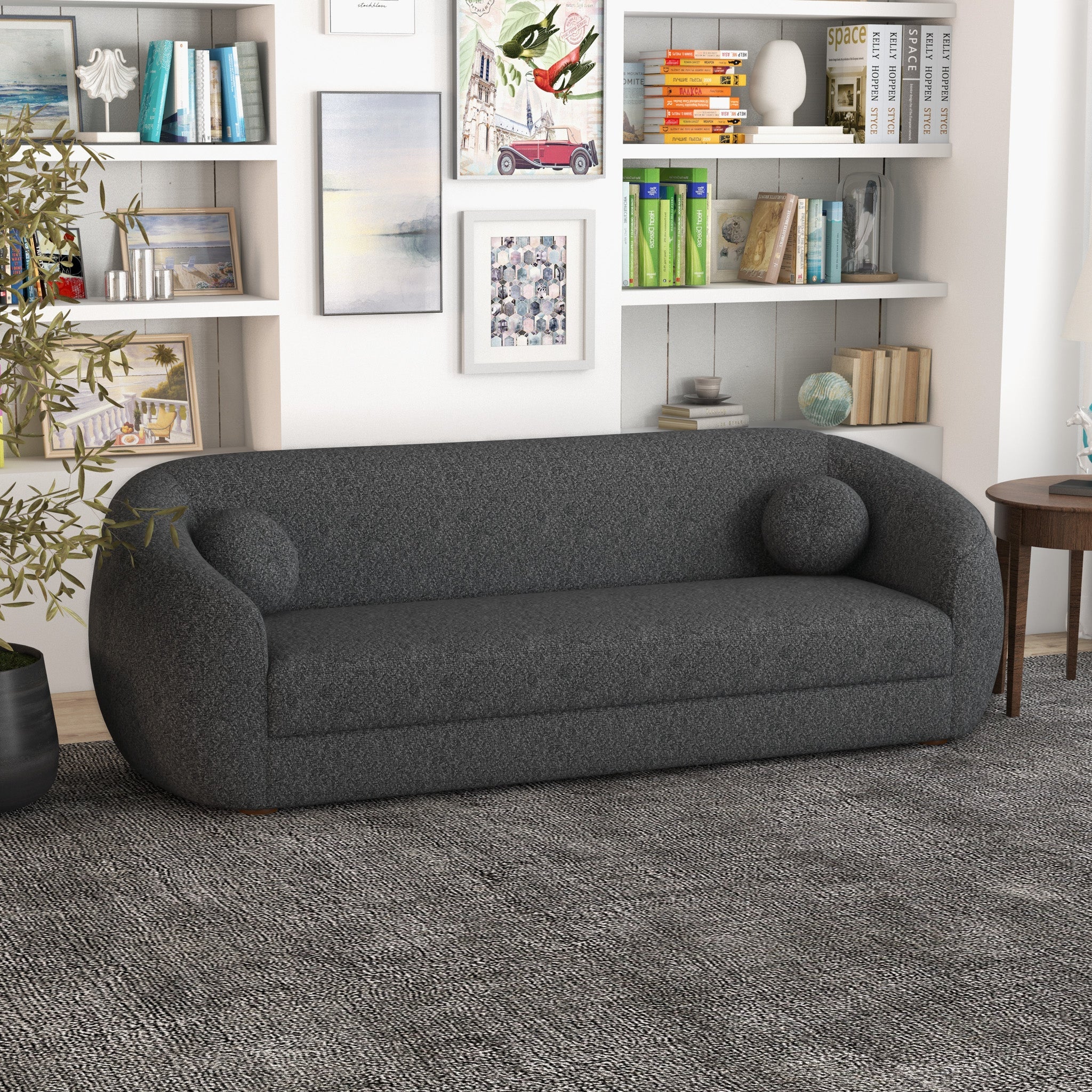 Norma Dark Grey Boucle Sofa