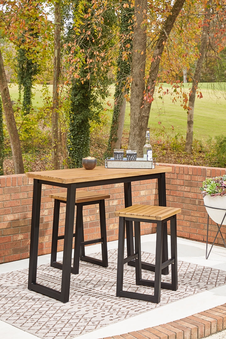 Town Wood Outdoor Counter Table Set (Set of 3)