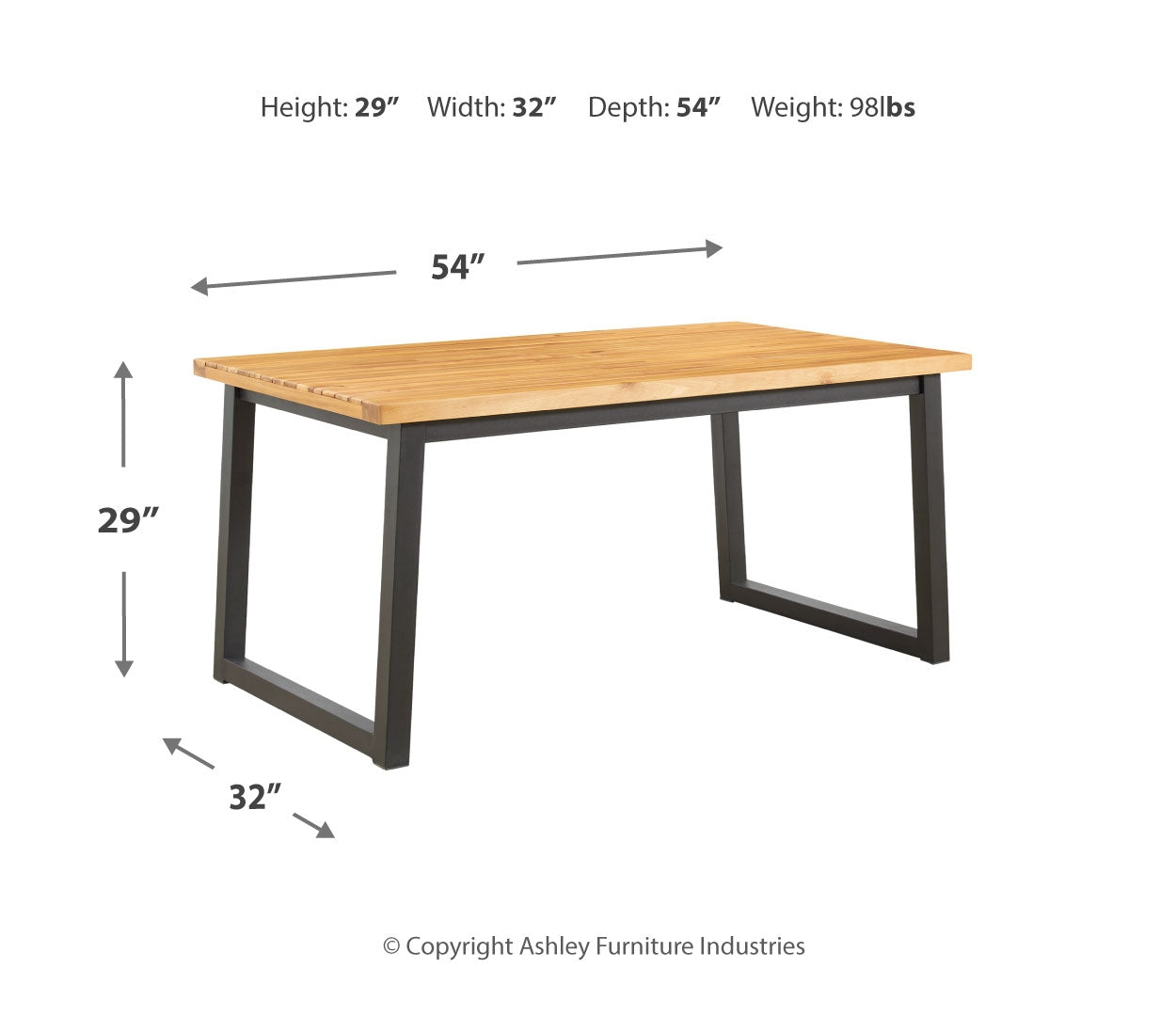 Town Wood Outdoor Dining Table Set (Set of 3)