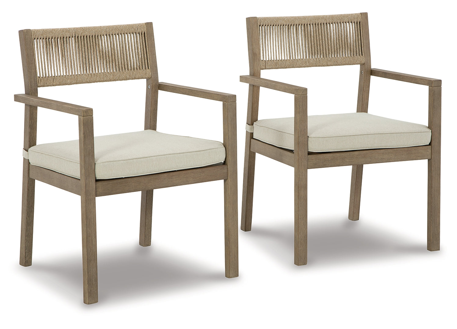 Aria Plains Arm Chair with Cushion (Set of 2)