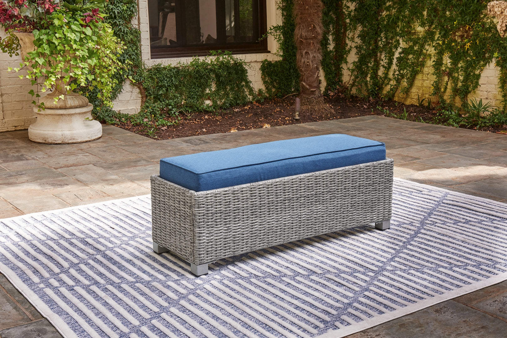 Naples Beach Outdoor Bench with Cushion