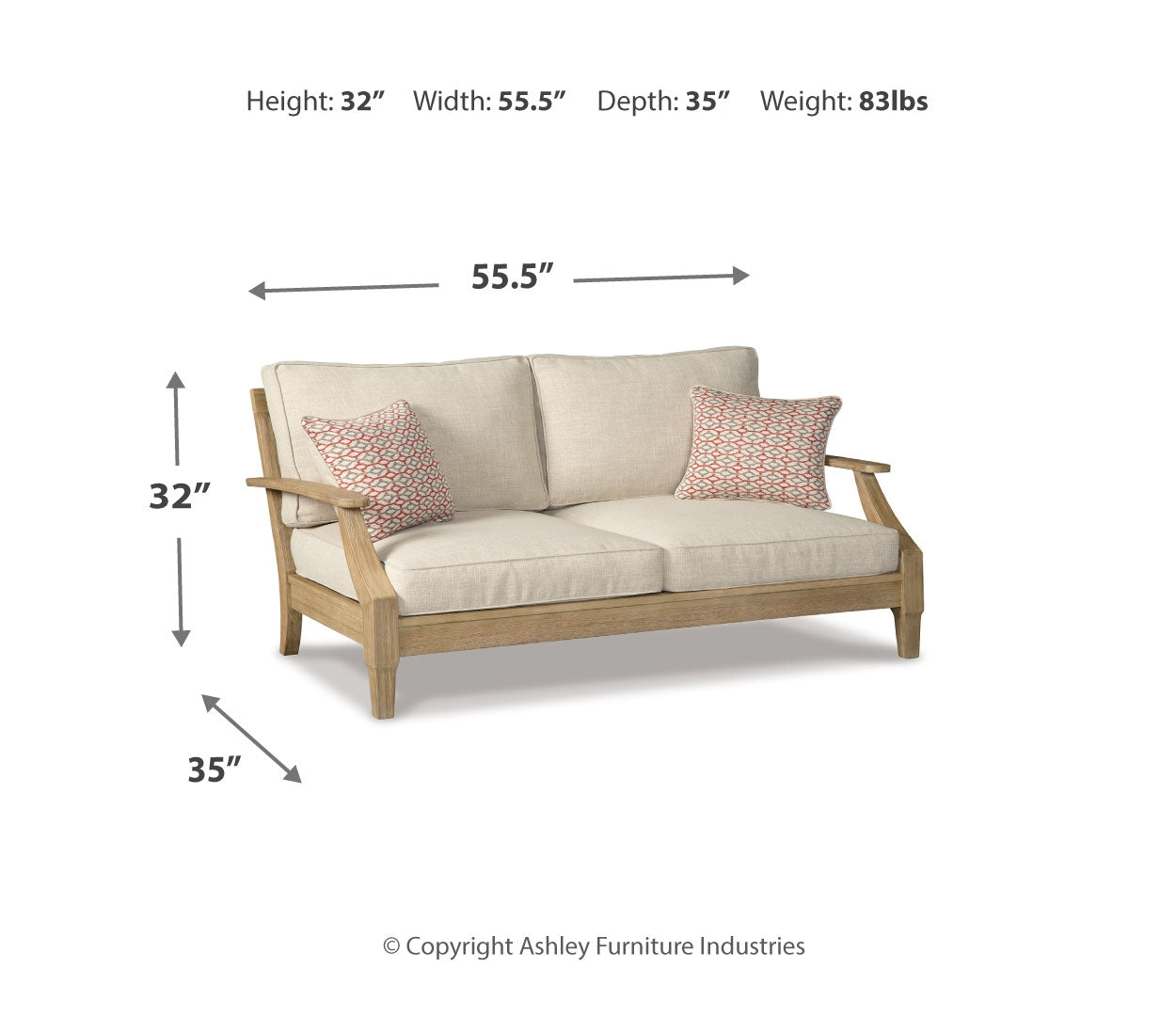 Clare View Loveseat with Cushion