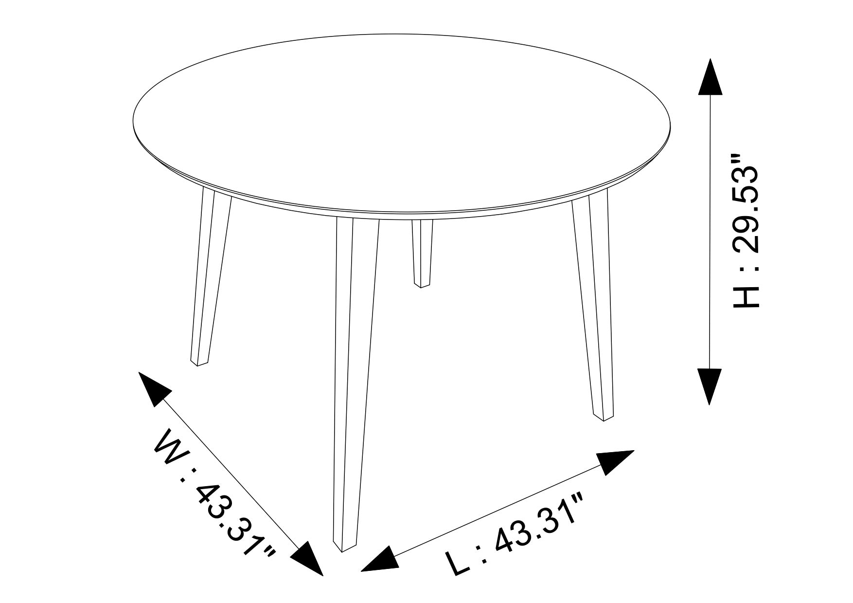 Palmer Dining Table White