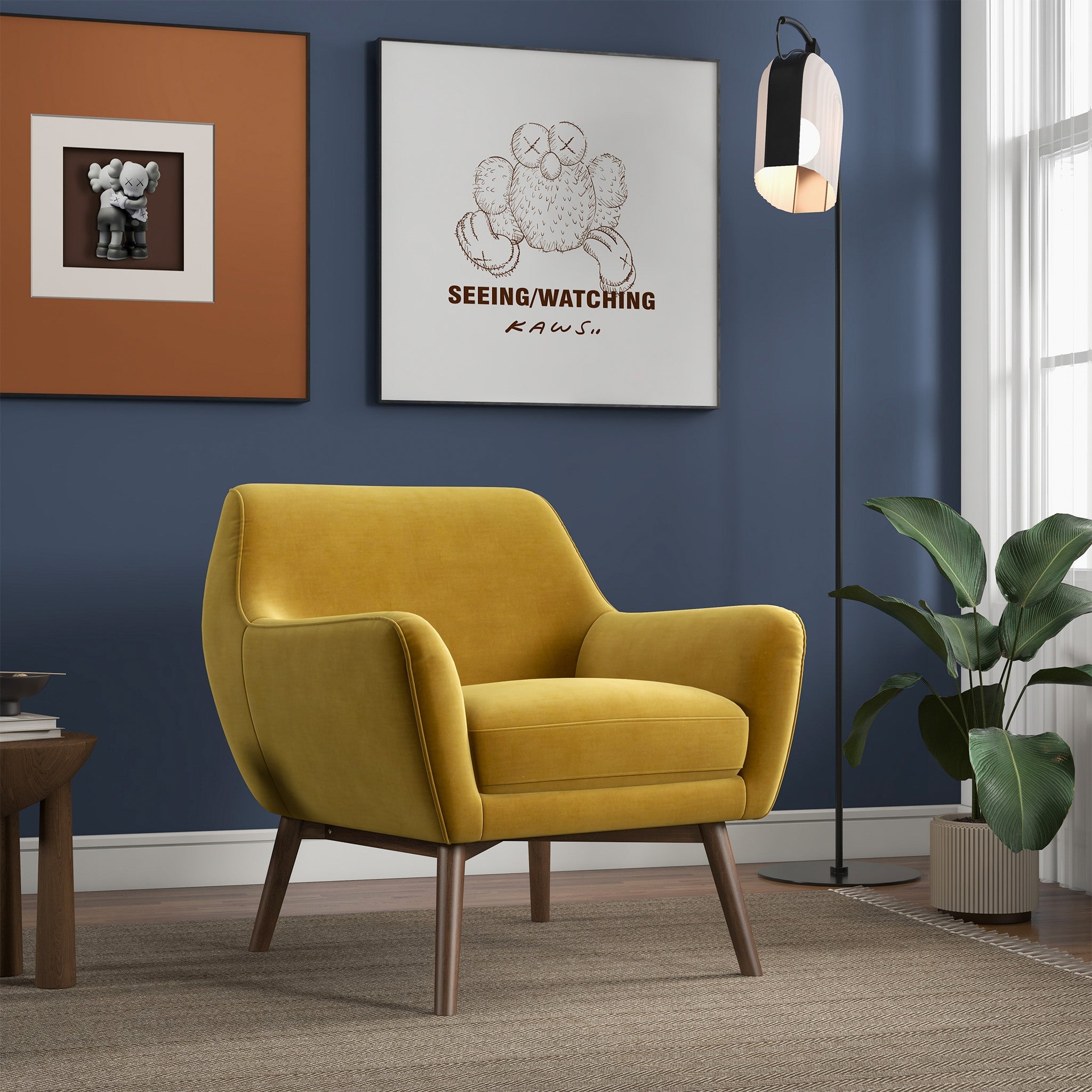 Penny Armchair Gold Velvet