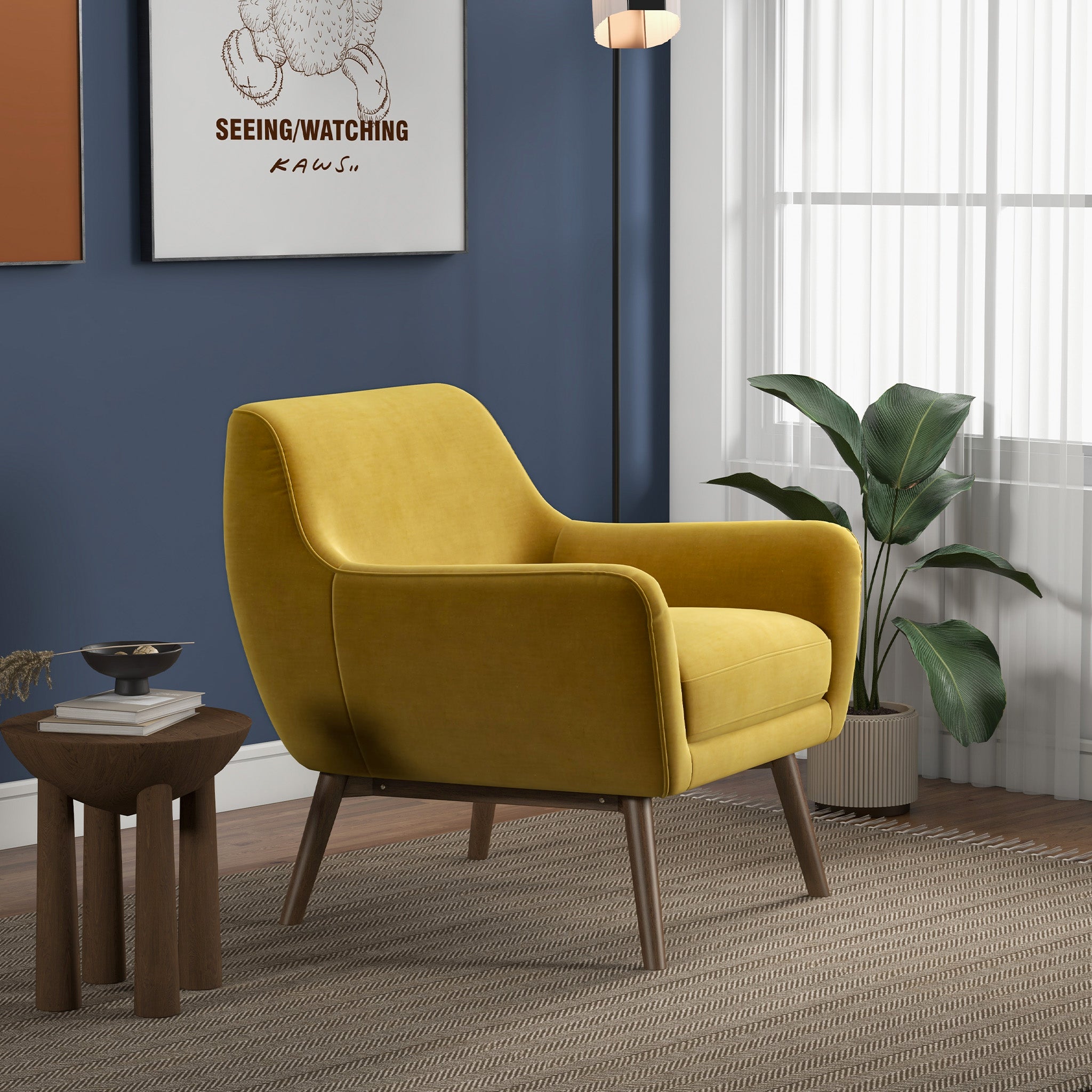 Penny Armchair Gold Velvet