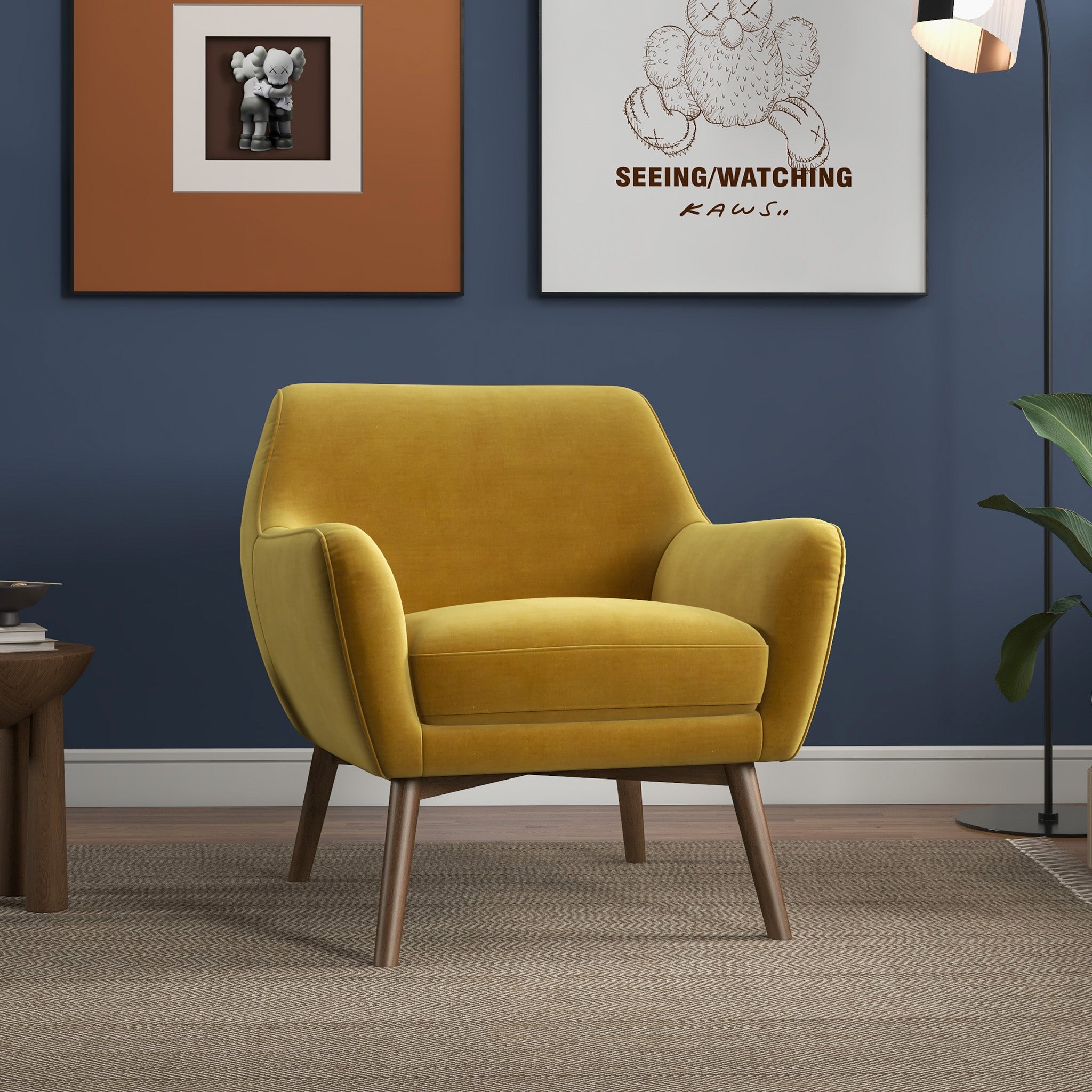 Penny Armchair Gold Velvet