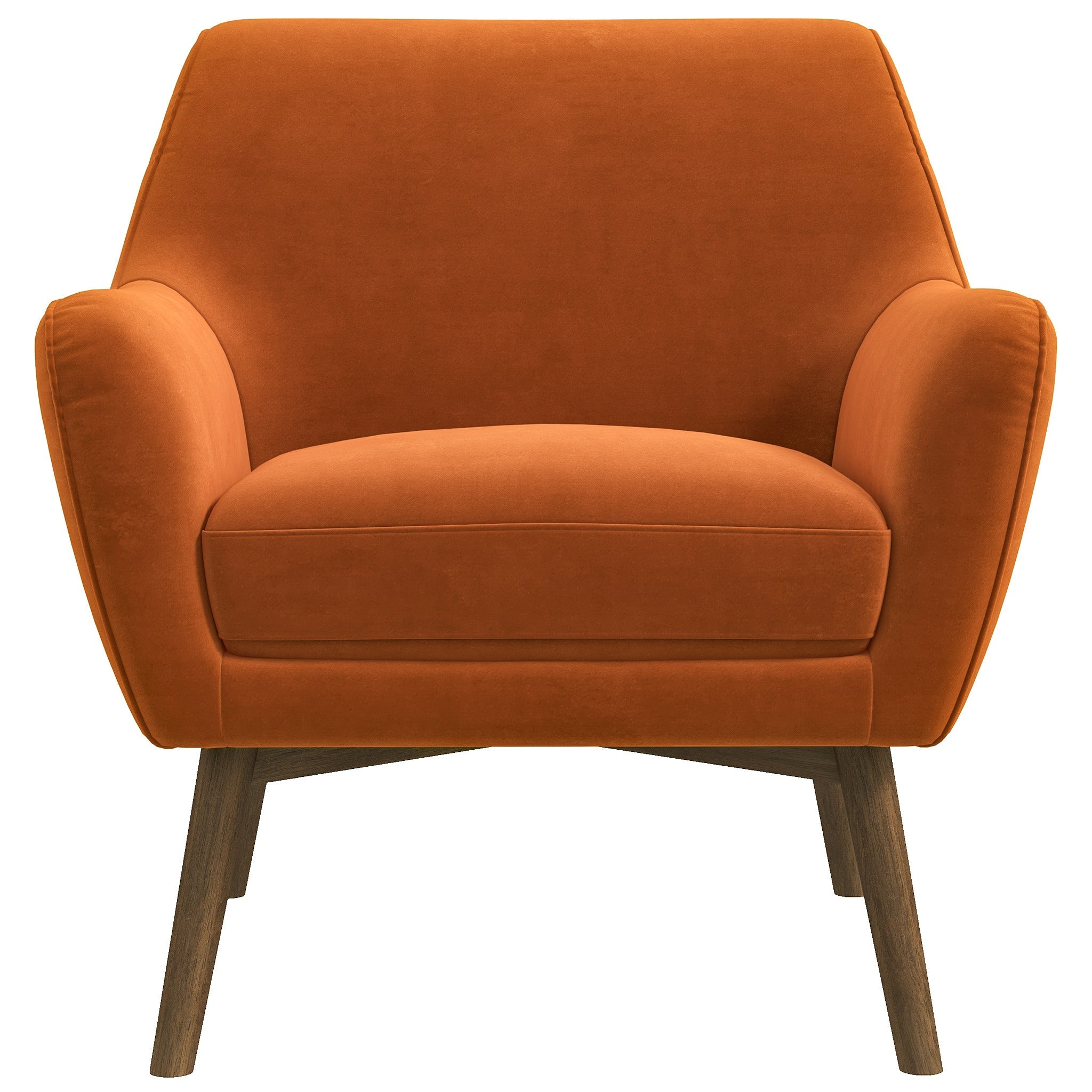 Penny Lounge Chair Orange Velvet