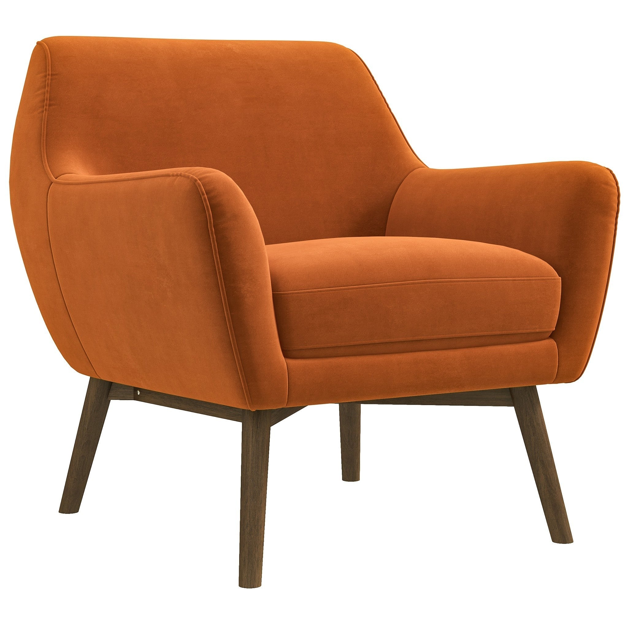 Penny Lounge Chair Orange Velvet