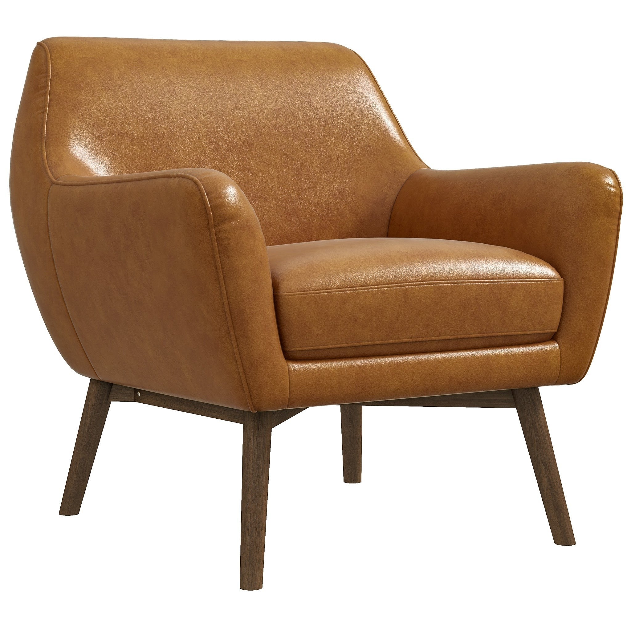 Penny Tan Leather Lounge Chair