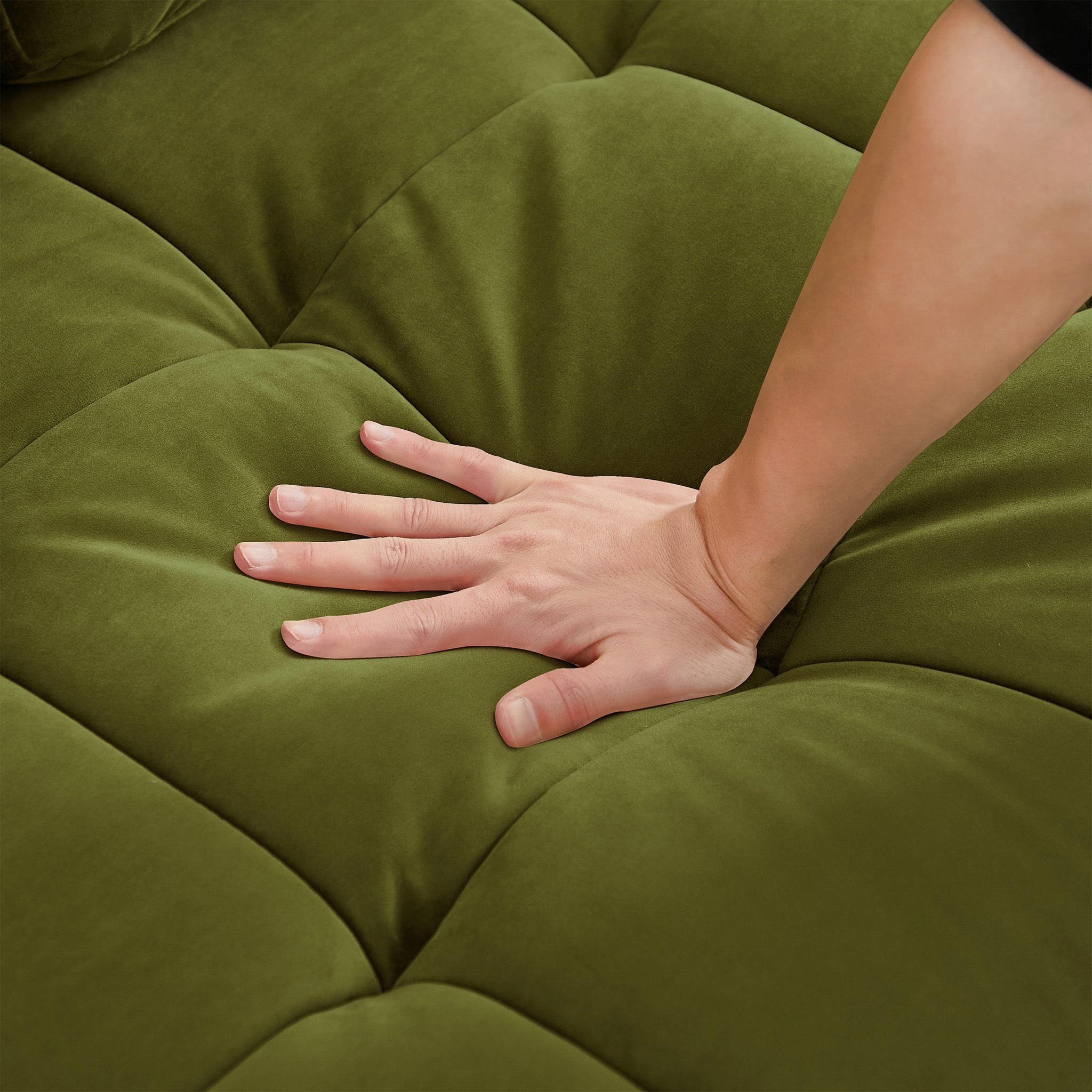 Daphne Pistachio Green Velvet Sofa