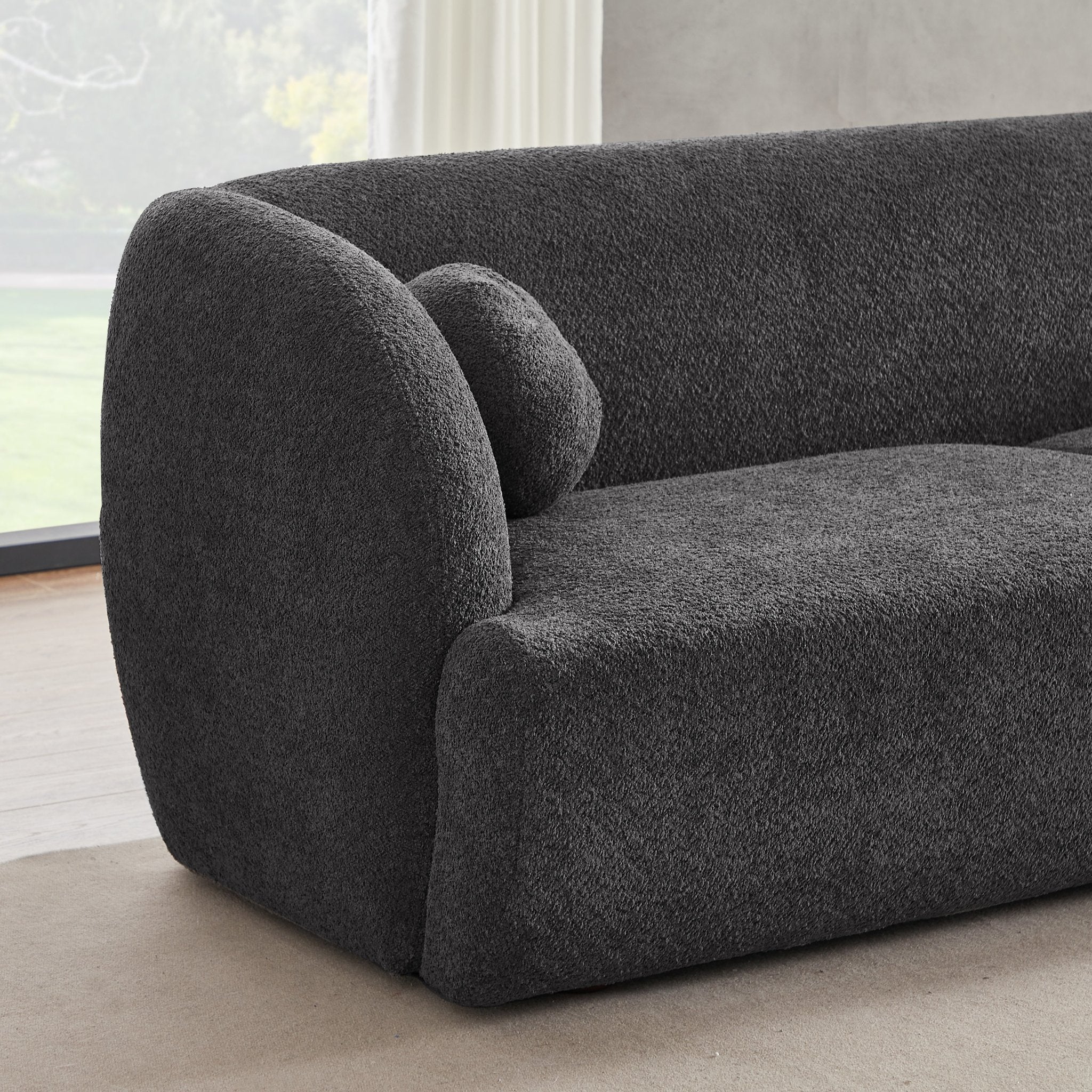 Quinn Grey Boucle Sofa