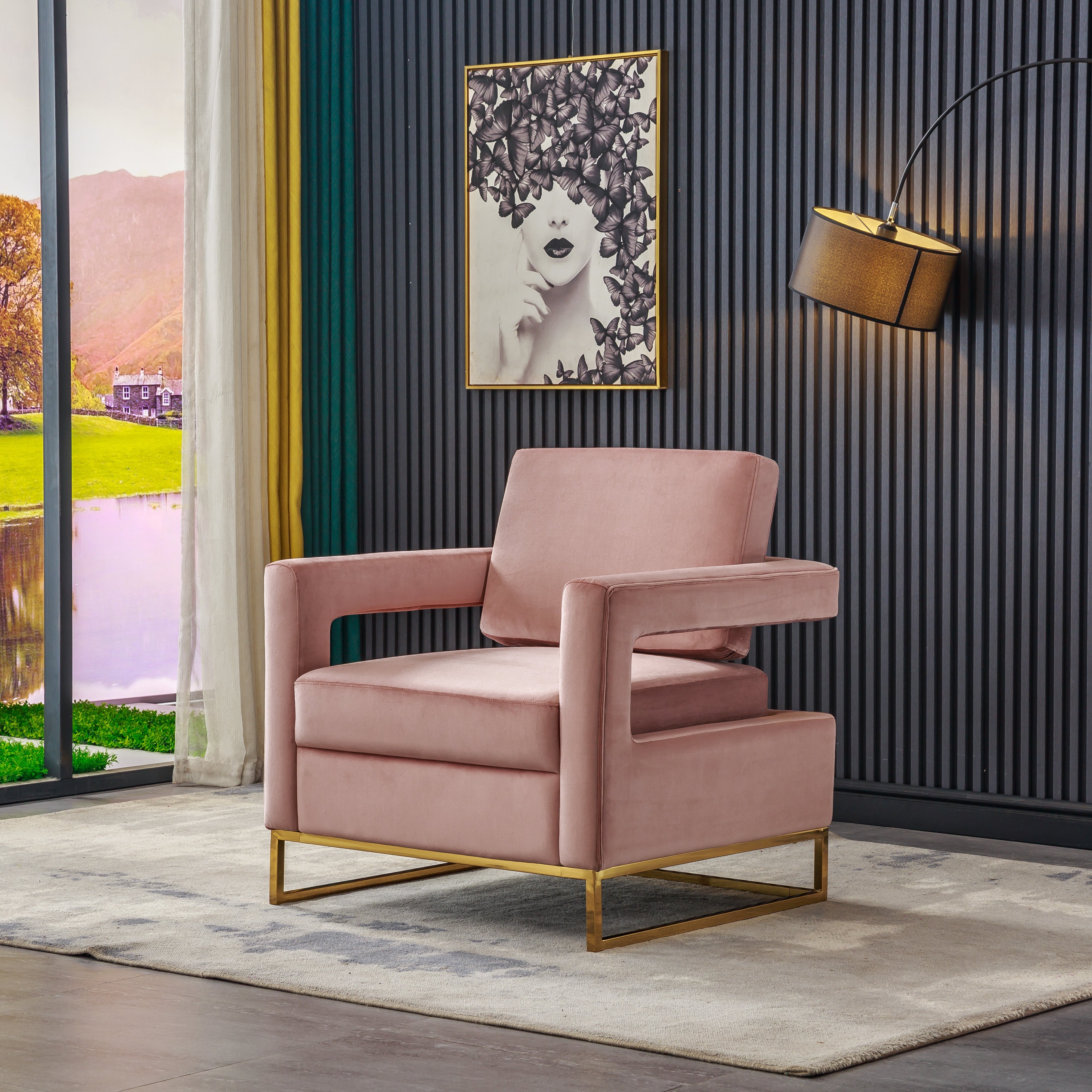 Nakeira Barrel Chair pink