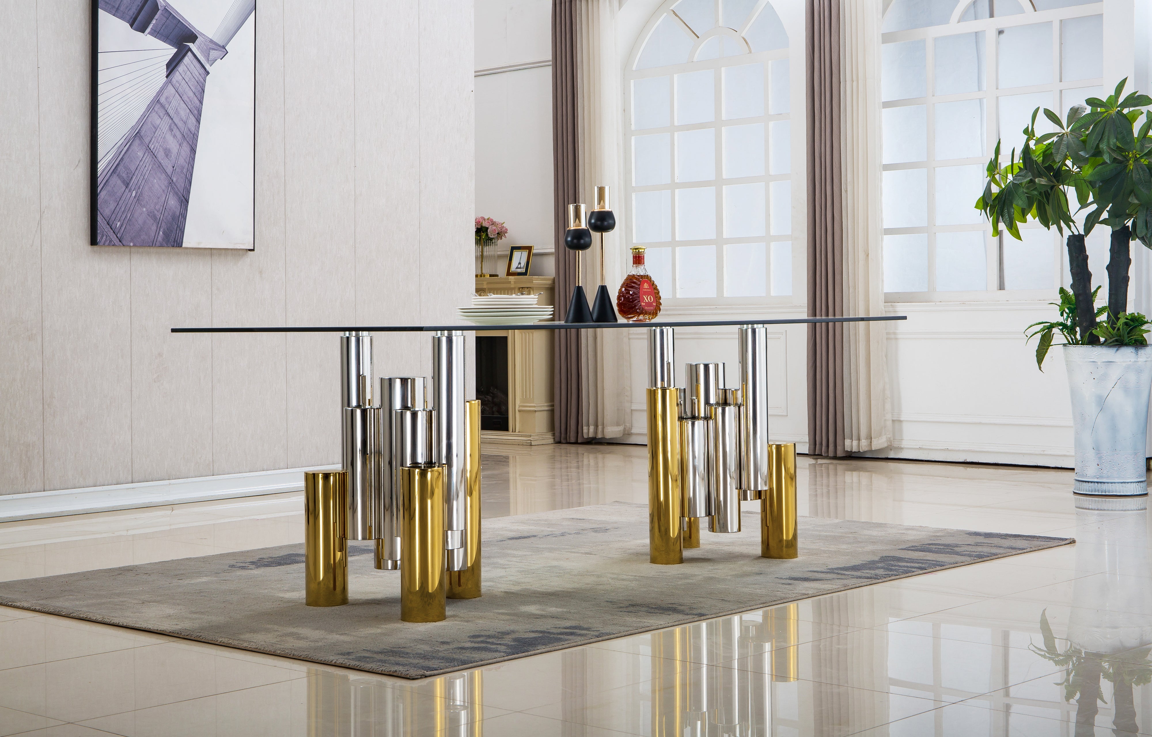 Lucilo Glass Dining Table