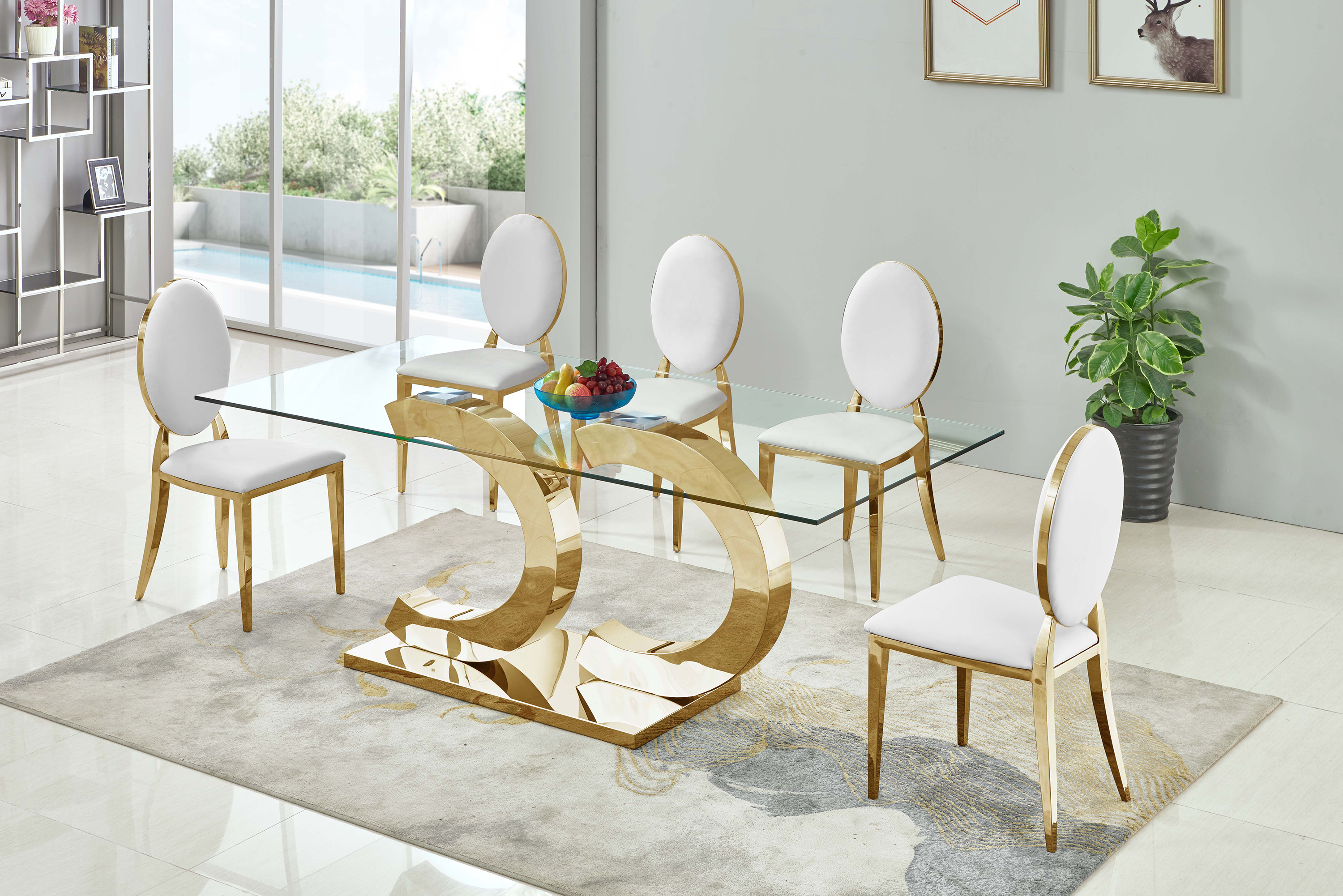 Deviana Dining Table Gold