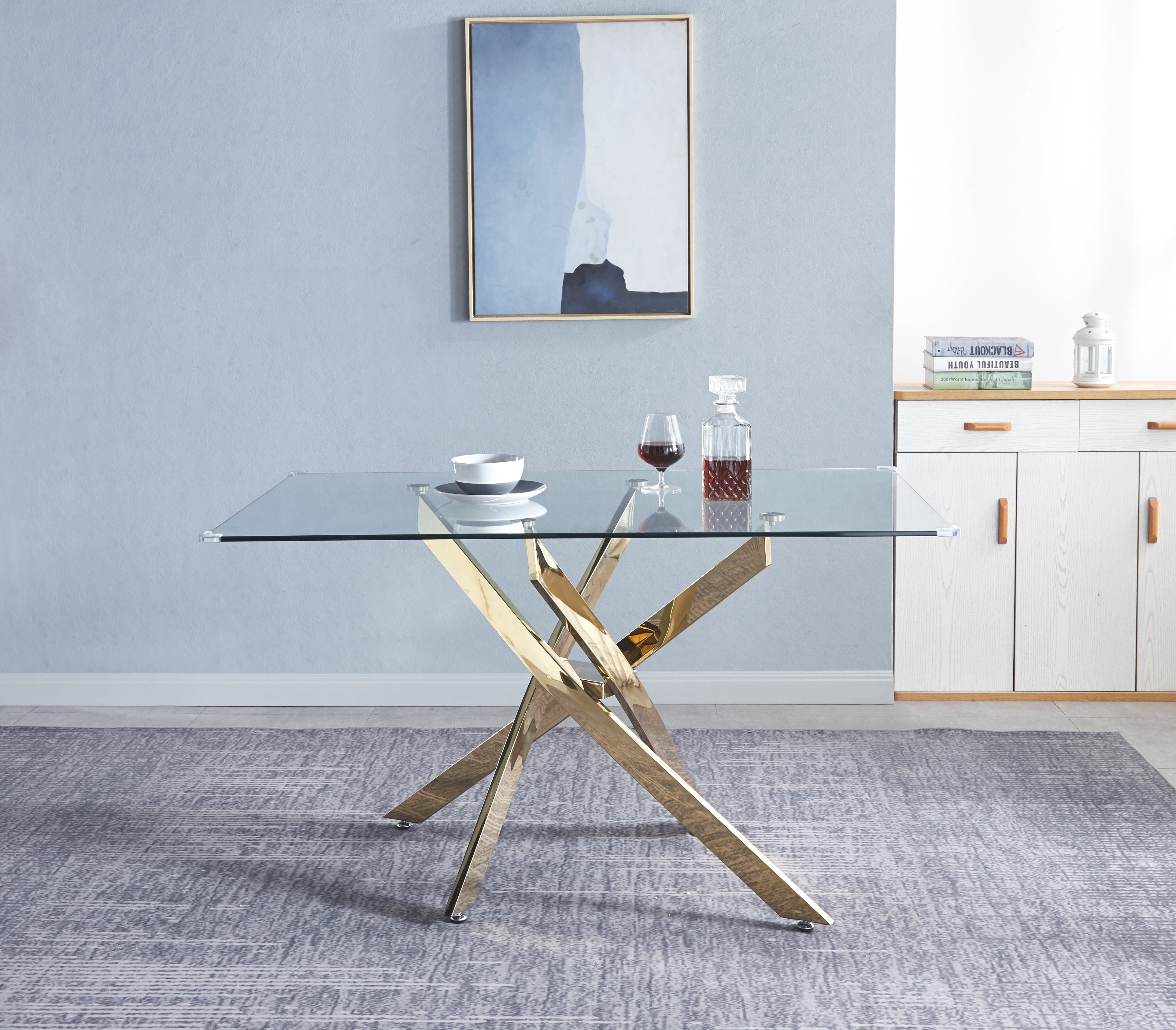 Ruedy Dining Table Gold