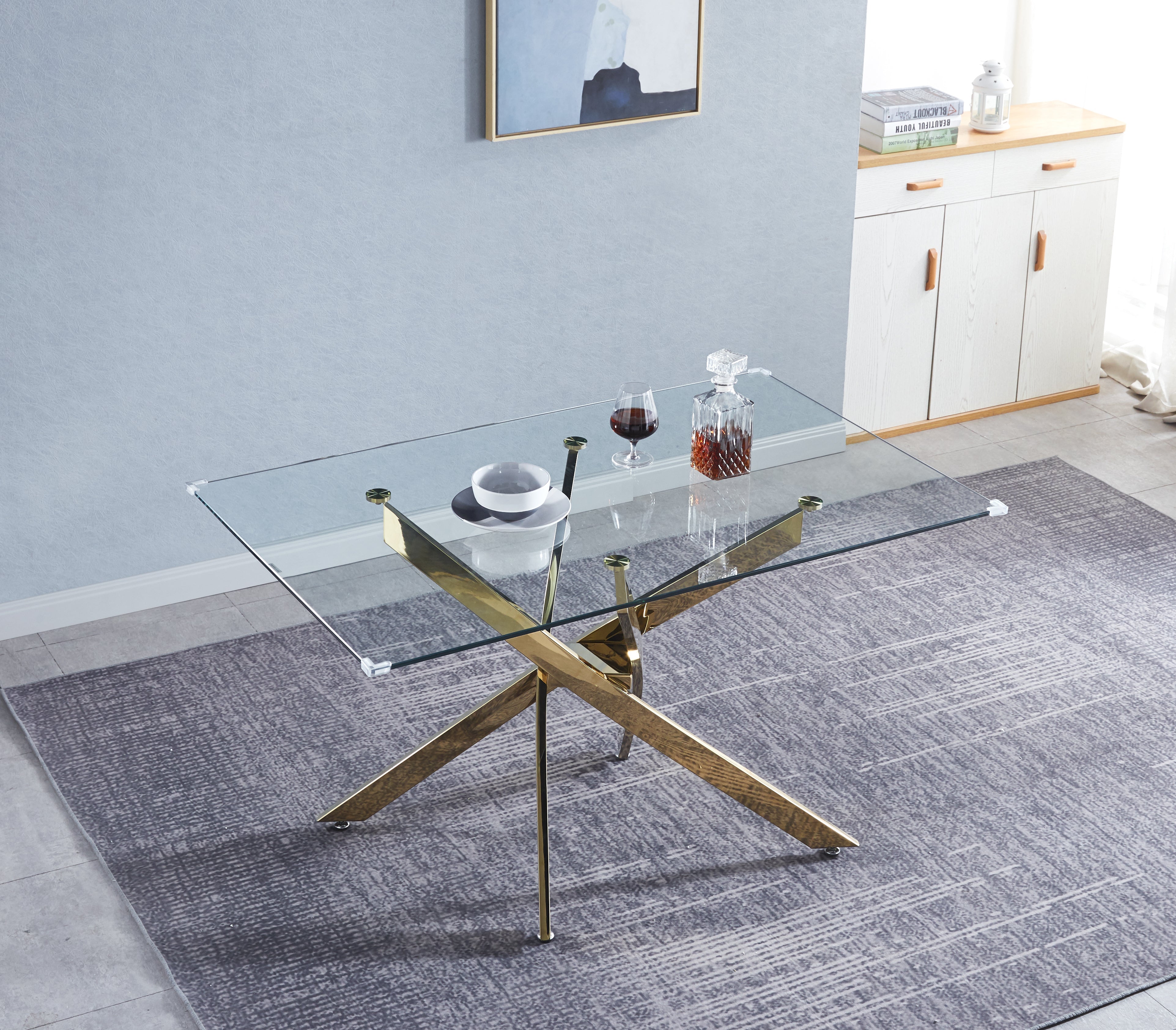 Ruedy Dining Table Gold