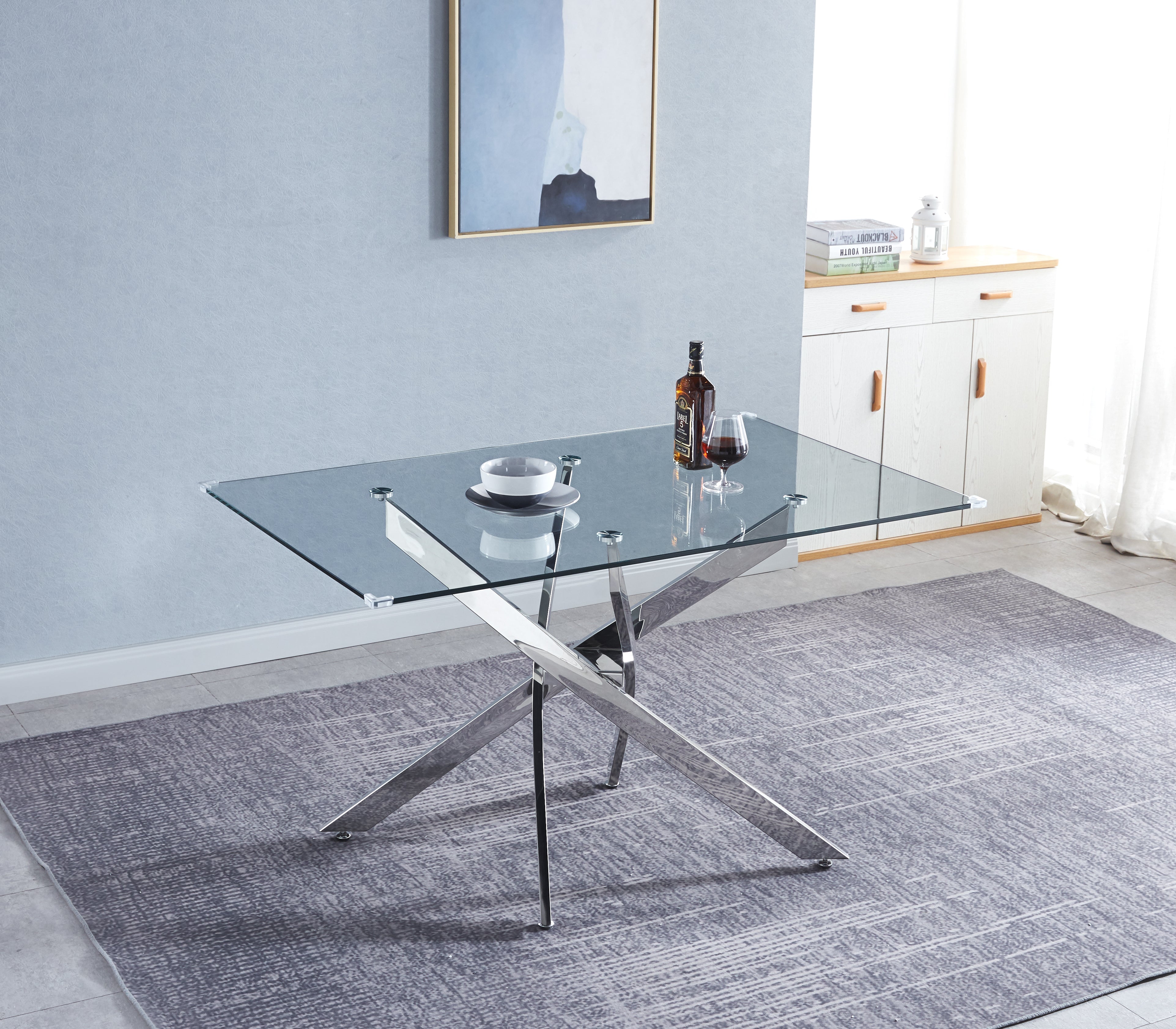 Ruedy Dining Table Silver