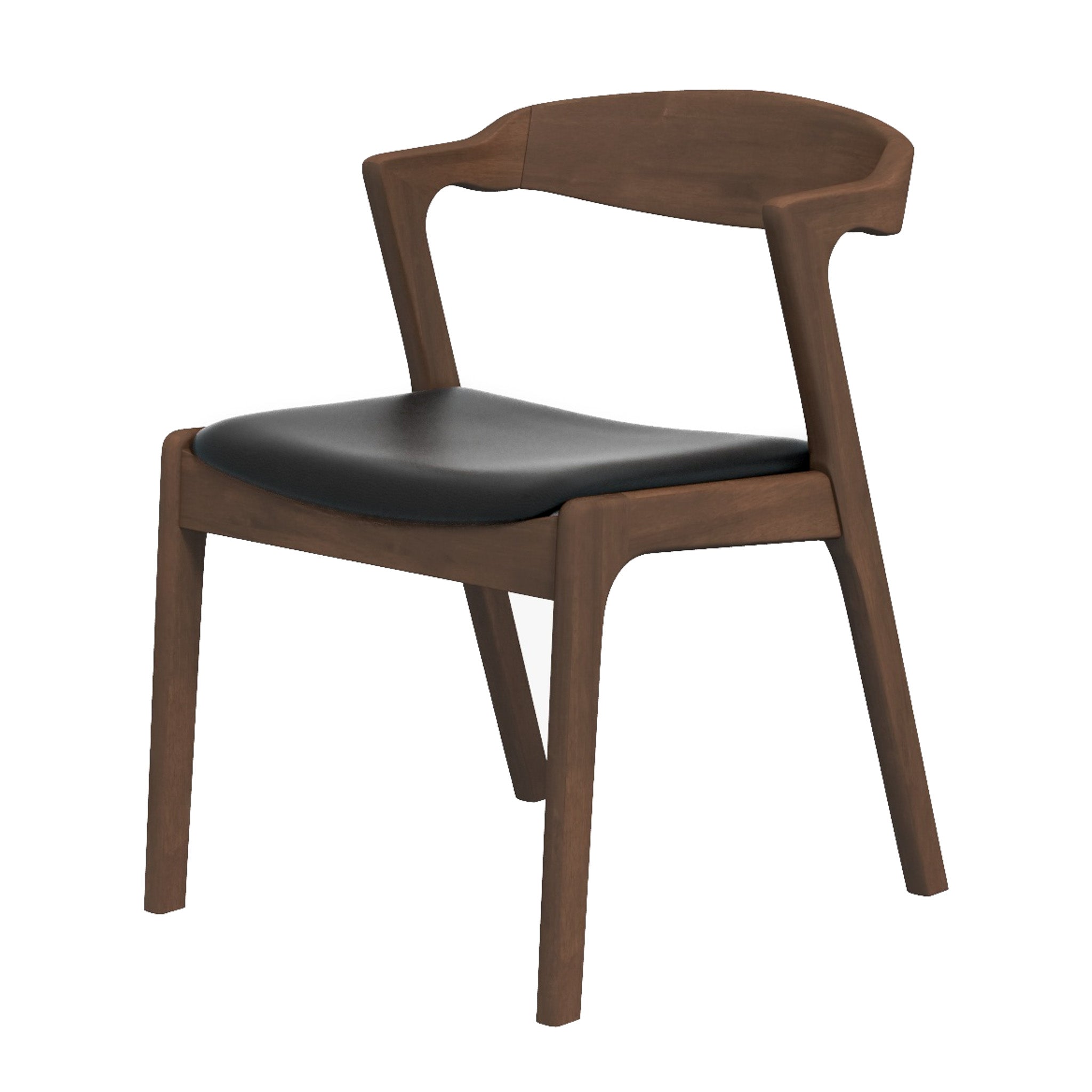 Reggie Dining Chair Black Leather